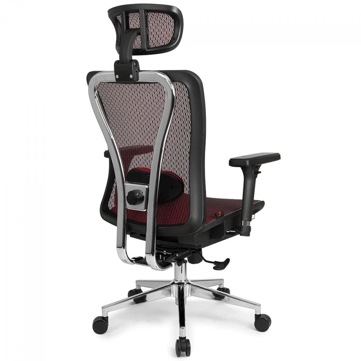Cadeira De Escritório DT3 Moira, Ajustável, Ergonômica, 3D, Mesh, Preto e Vermelho, 11216-1