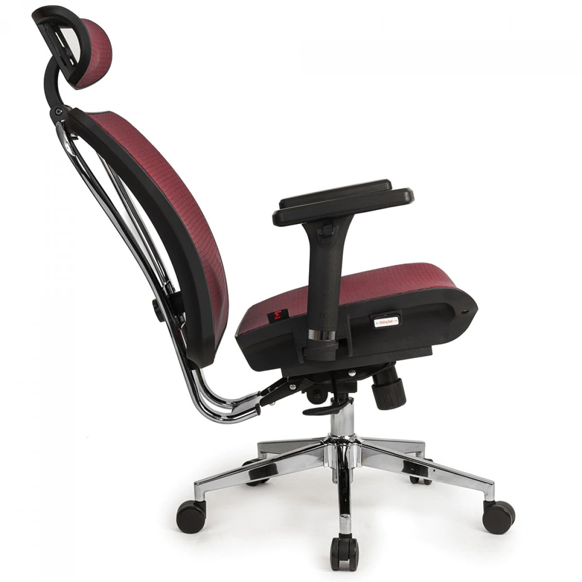 Cadeira De Escritório DT3 Moira, Ajustável, Ergonômica, 3D, Mesh, Preto e Vermelho, 11216-1