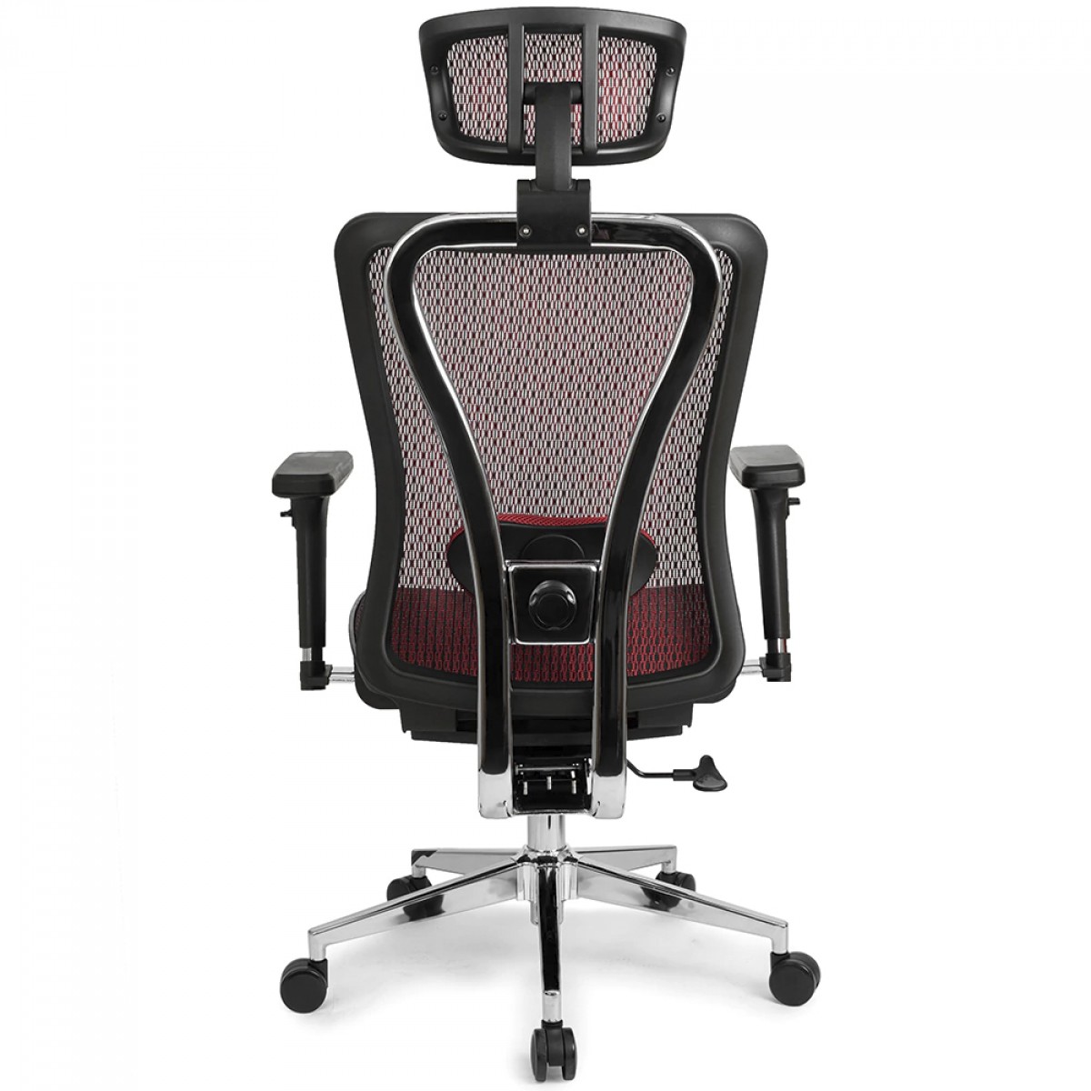 Cadeira De Escritório DT3 Moira, Ajustável, Ergonômica, 3D, Mesh, Preto e Vermelho, 11216-1