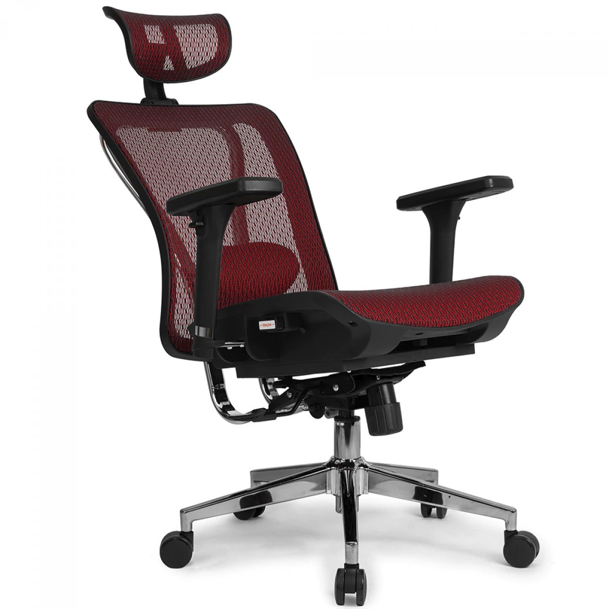 Cadeira De Escritório DT3 Moira, Ajustável, Ergonômica, 3D, Mesh, Preto e Vermelho, 11216-1