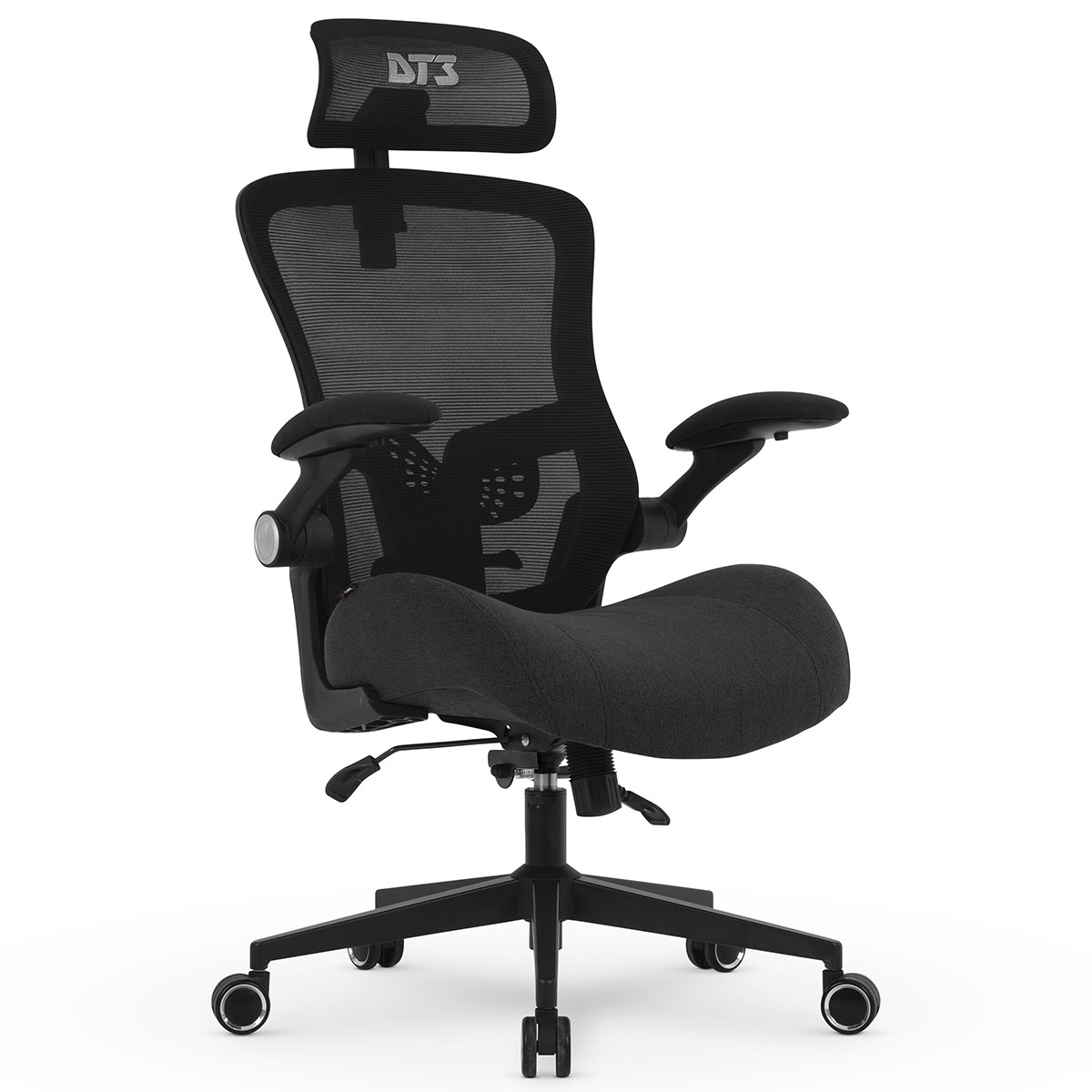 Cadeira De Escritório DT3 Vita Super H, Ajustável, Ergonômica, Mesh, Preta, 14247-8