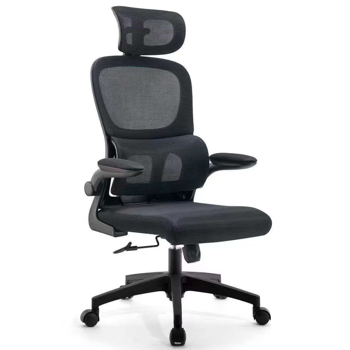 Cadeira de Escritório Rise Mode Office 14, Mesh, 3D, Ajustável, Preta, RM-CO-14-BK