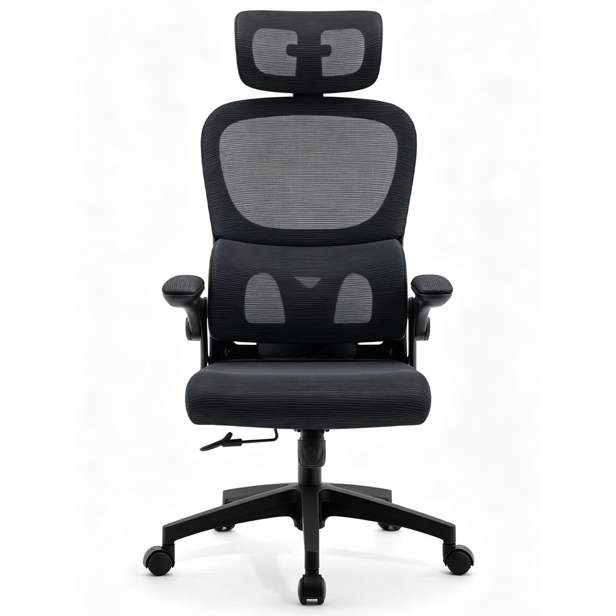 Cadeira de Escritório Rise Mode Office 14, Mesh, 3D, Ajustável, Preta, RM-CO-14-BK