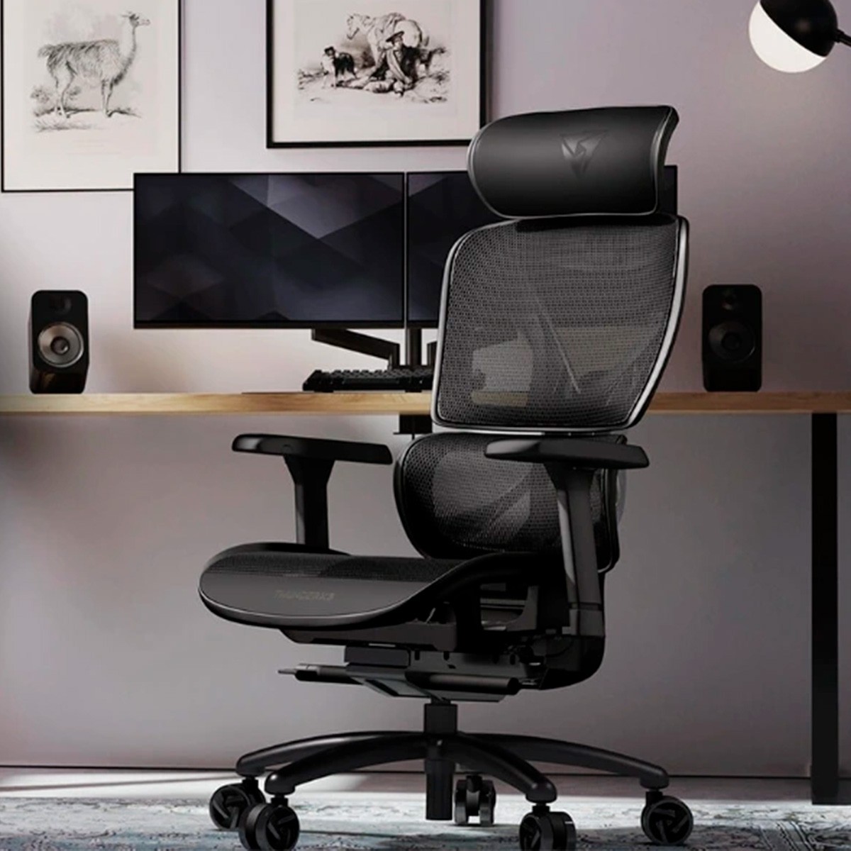 Cadeira de Escritório ThunderX3 XTC Mesh, Ajustável, Ergonômico, 3D, Preto