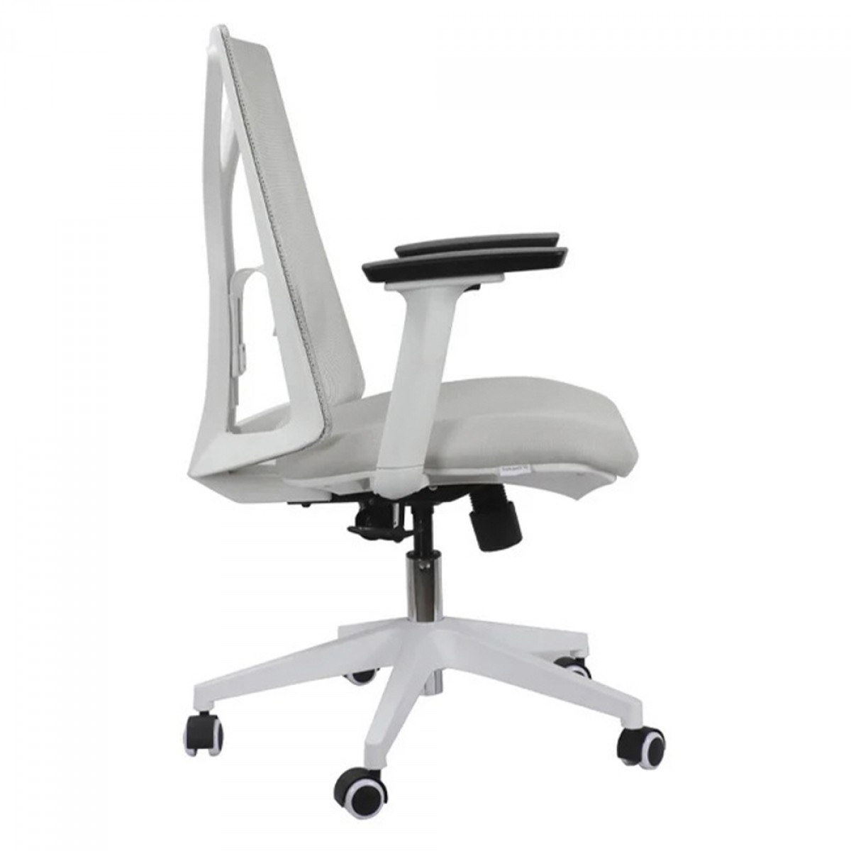 Cadeira Ergonômica Elements Olympia, 3D, Altura Ajustável, Branca e Cinza