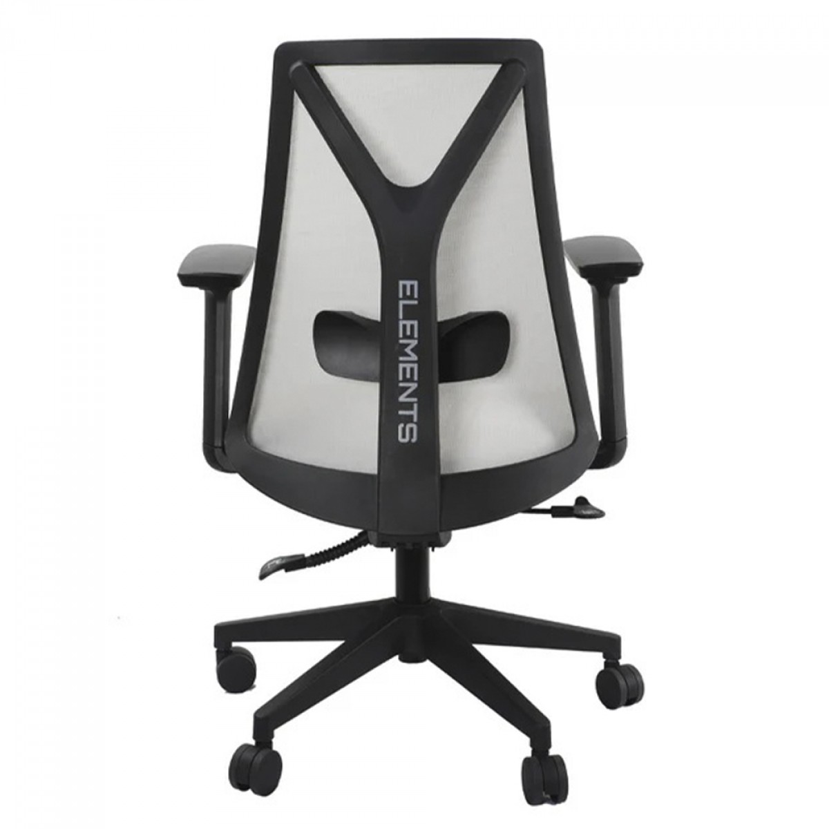 Cadeira Ergonômica Elements Olympia, 3D, Altura Ajustável, Preta e Cinza