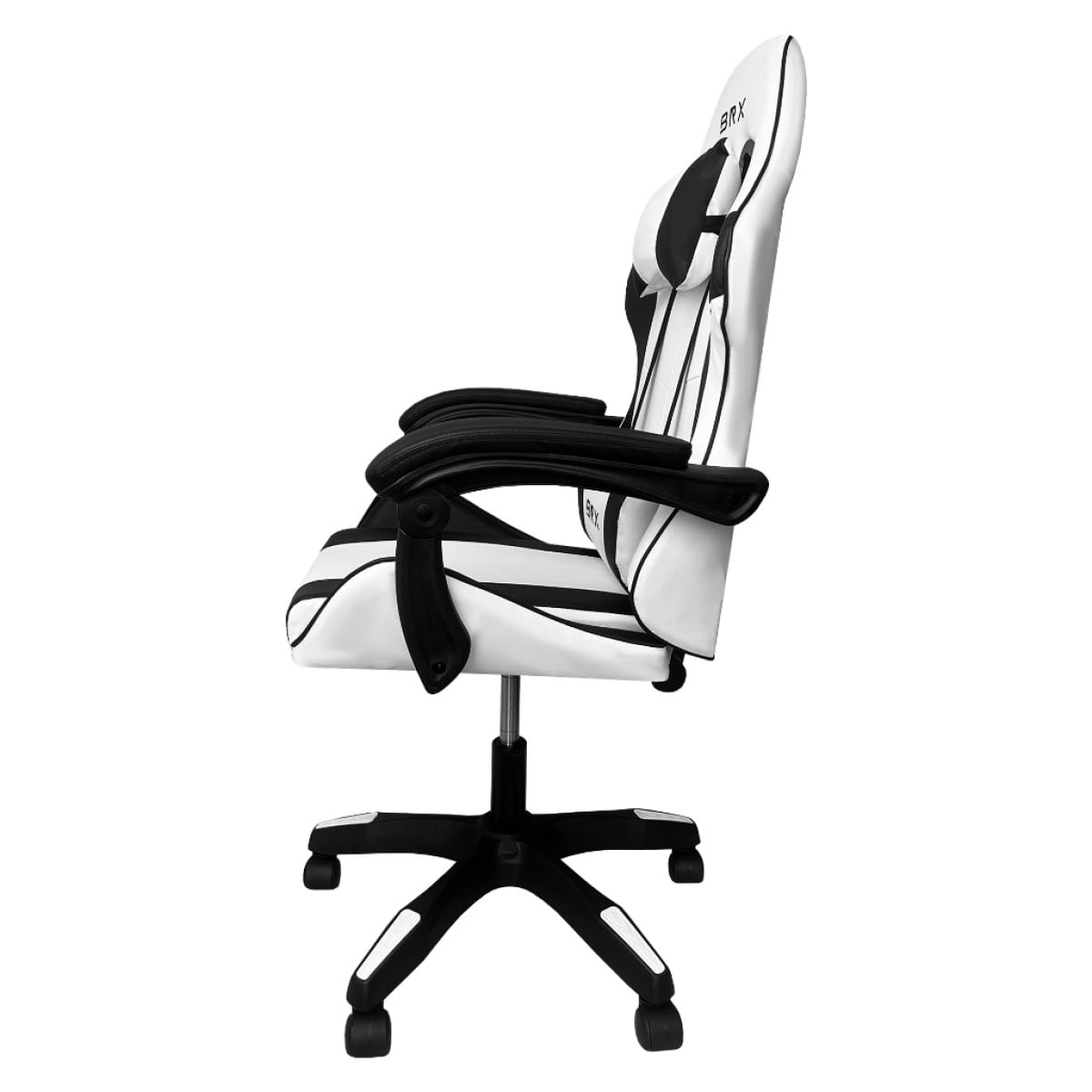 Cadeira Gamer BRX Impact, Ajustável, Branco e Preto, CD-IPCTWHITEBLACK