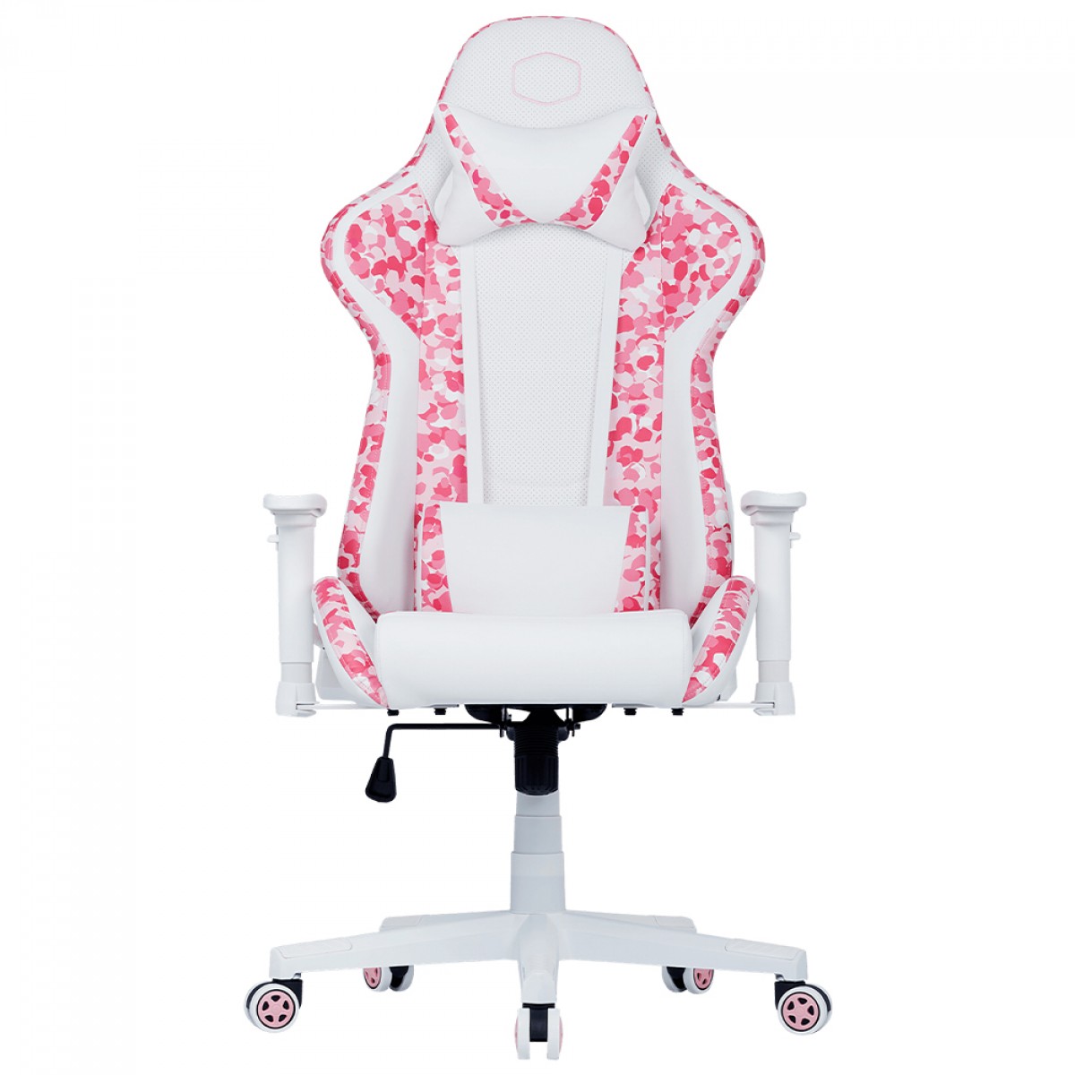 Cadeira Gamer Cooler Master Caliber R1S Sakura Camo, Reclinável, Branco e Rosa, CMI-GCR1S-PKC