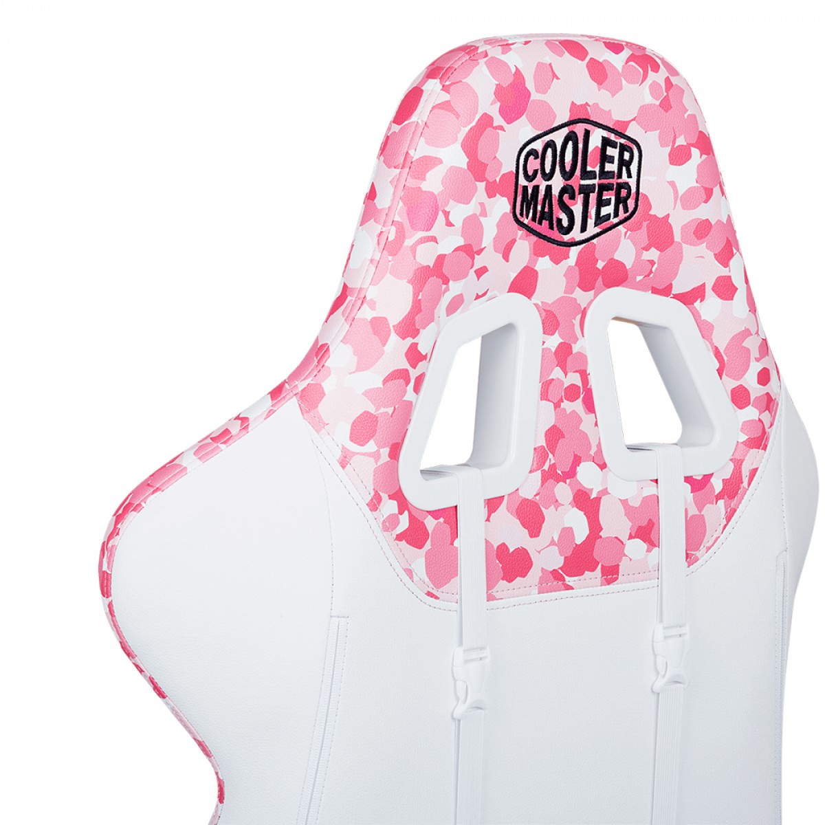 Cadeira Gamer Cooler Master Caliber R1S Sakura Camo, Reclinável, Branco e Rosa, CMI-GCR1S-PKC