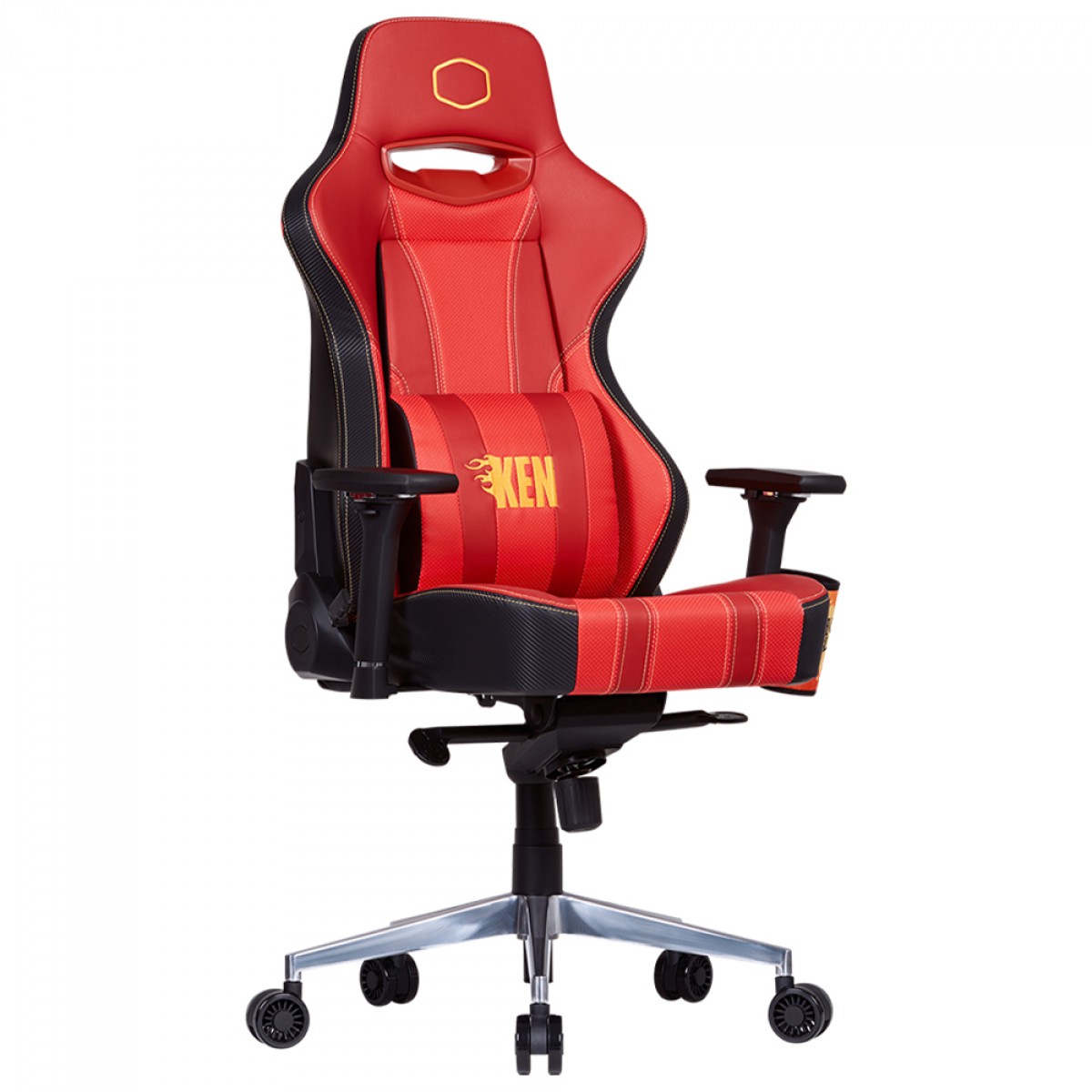 Cadeira Gamer Cooler Master Caliber X2 Street Fighter 6 Ken, Reclinável, 4D, Vermelho, CMI-GCX2-KEN