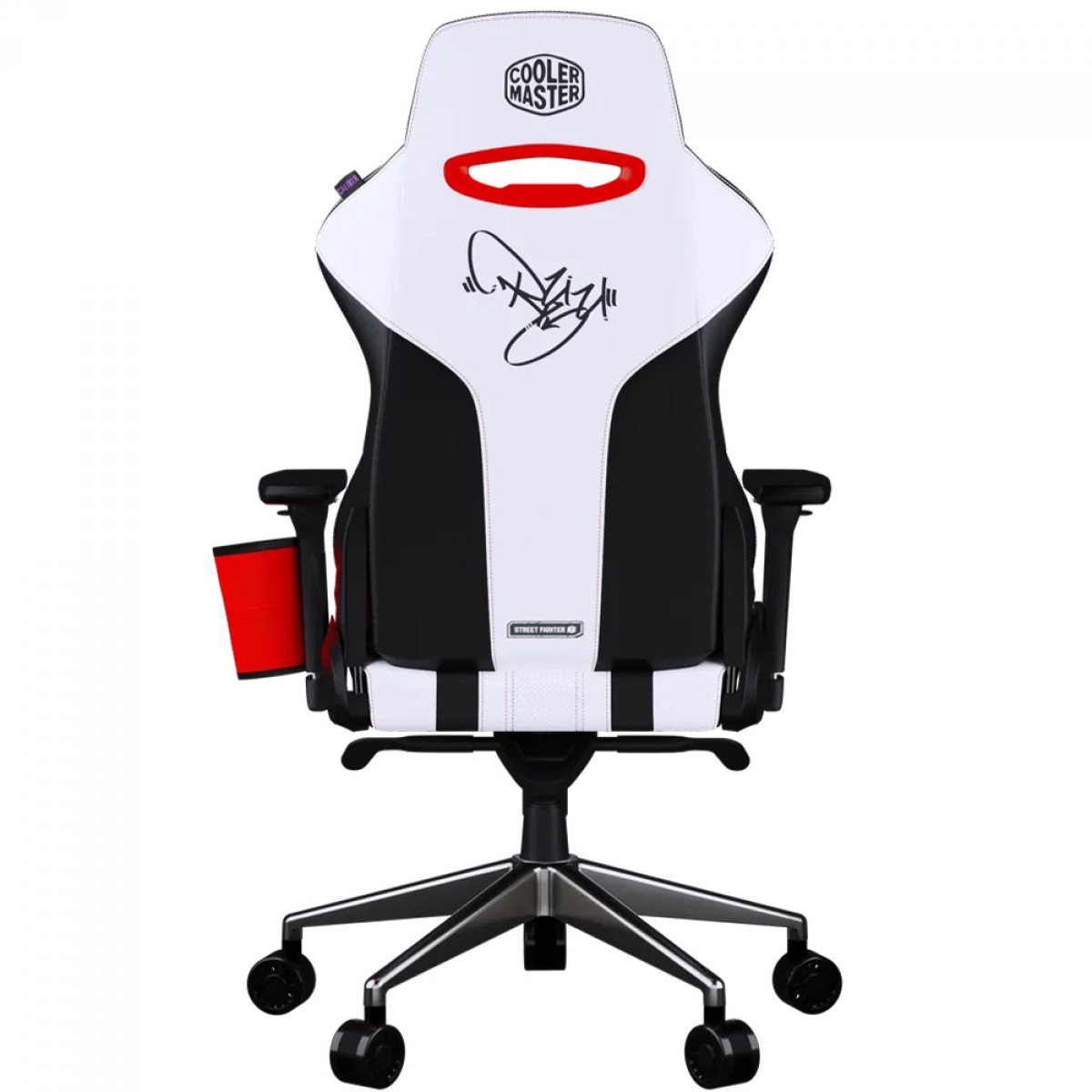 Cadeira Gamer Cooler Master Caliber X2 Street Fighter 6 Ryu, Reclinável, 4D, Branco E Preto, CMI-GCX2-RYU