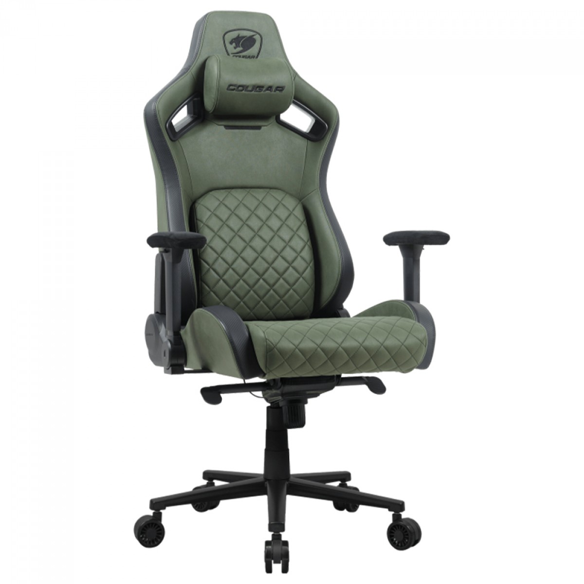 Cadeira Gamer Cougar Defensor S Army Green F, Reclinável, 4D, Verde, CGR-DSF-GEB