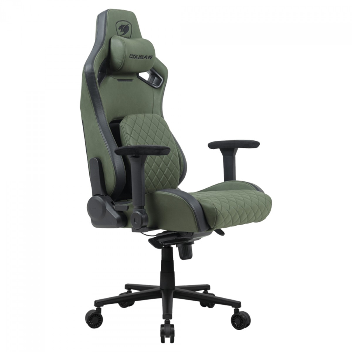 Cadeira Gamer Cougar Defensor S Army Green F, Reclinável, 4D, Verde, CGR-DSF-GEB