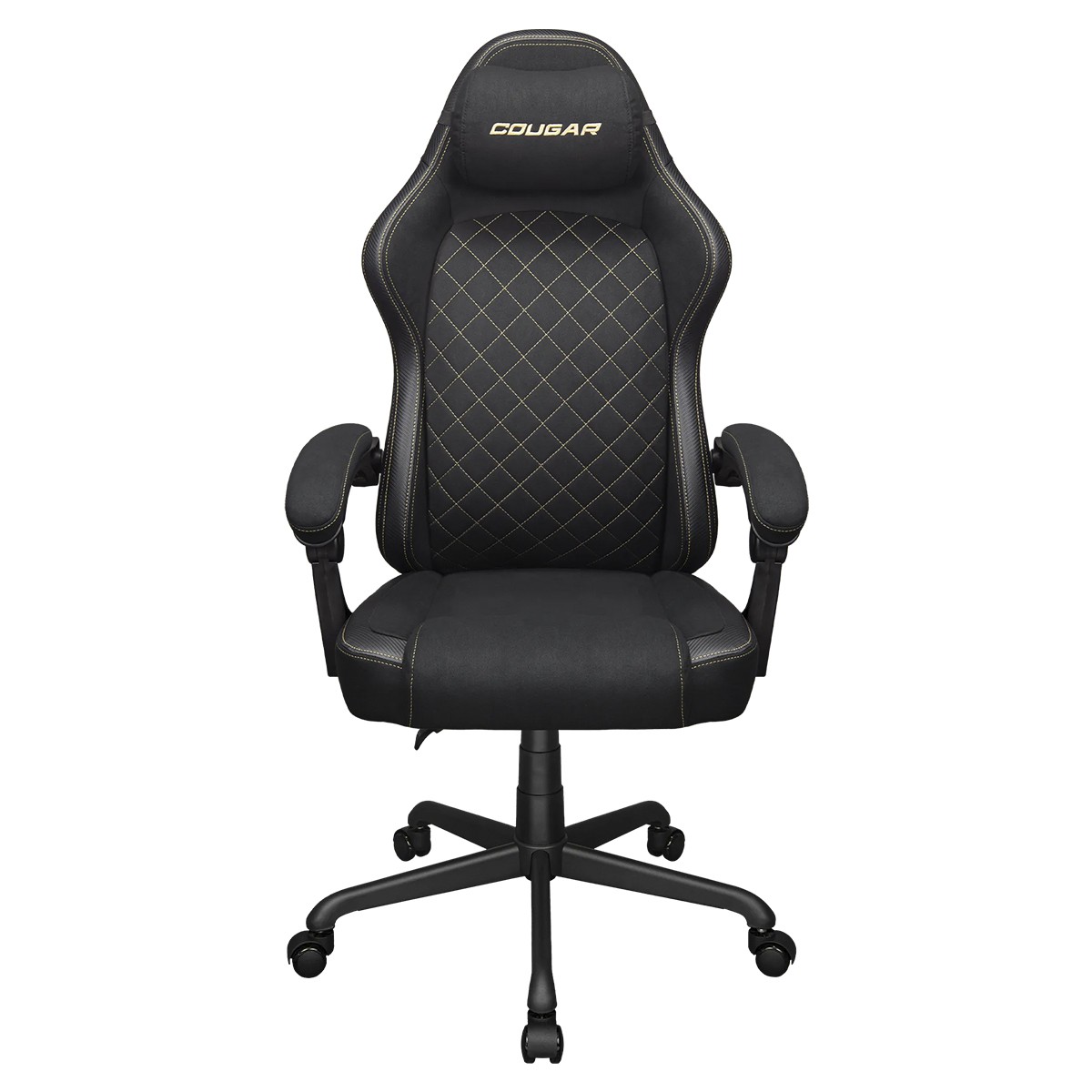Cadeira Gamer Cougar Fusion EX, Reclinável, Tecido, Black Gold, 3MFXFGLB.0001