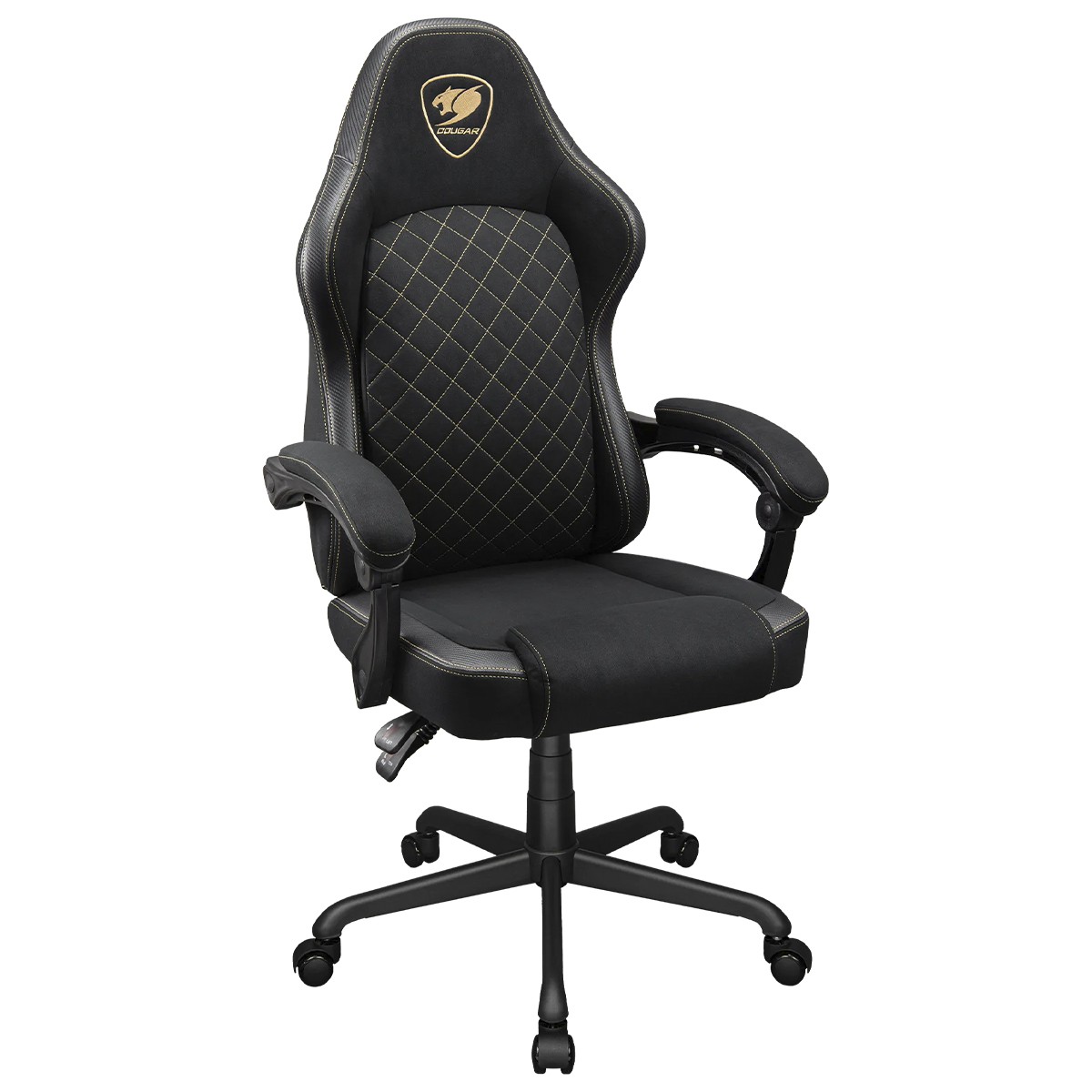 Cadeira Gamer Cougar Fusion EX, Reclinável, Tecido, Black Gold, 3MFXFGLB.0001
