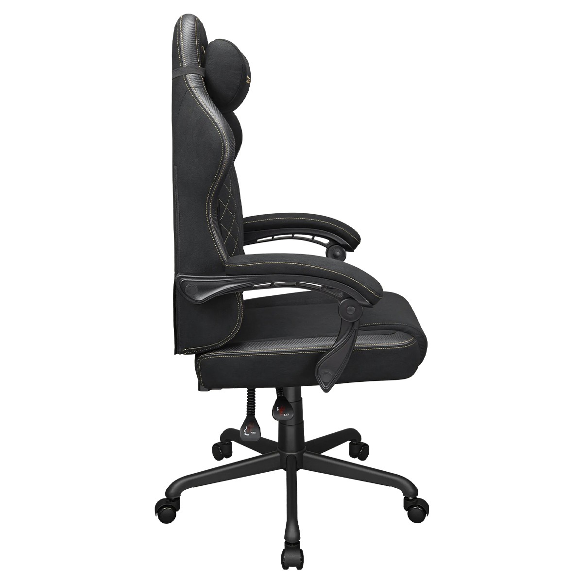 Cadeira Gamer Cougar Fusion EX, Reclinável, Tecido, Black Gold, 3MFXFGLB.0001