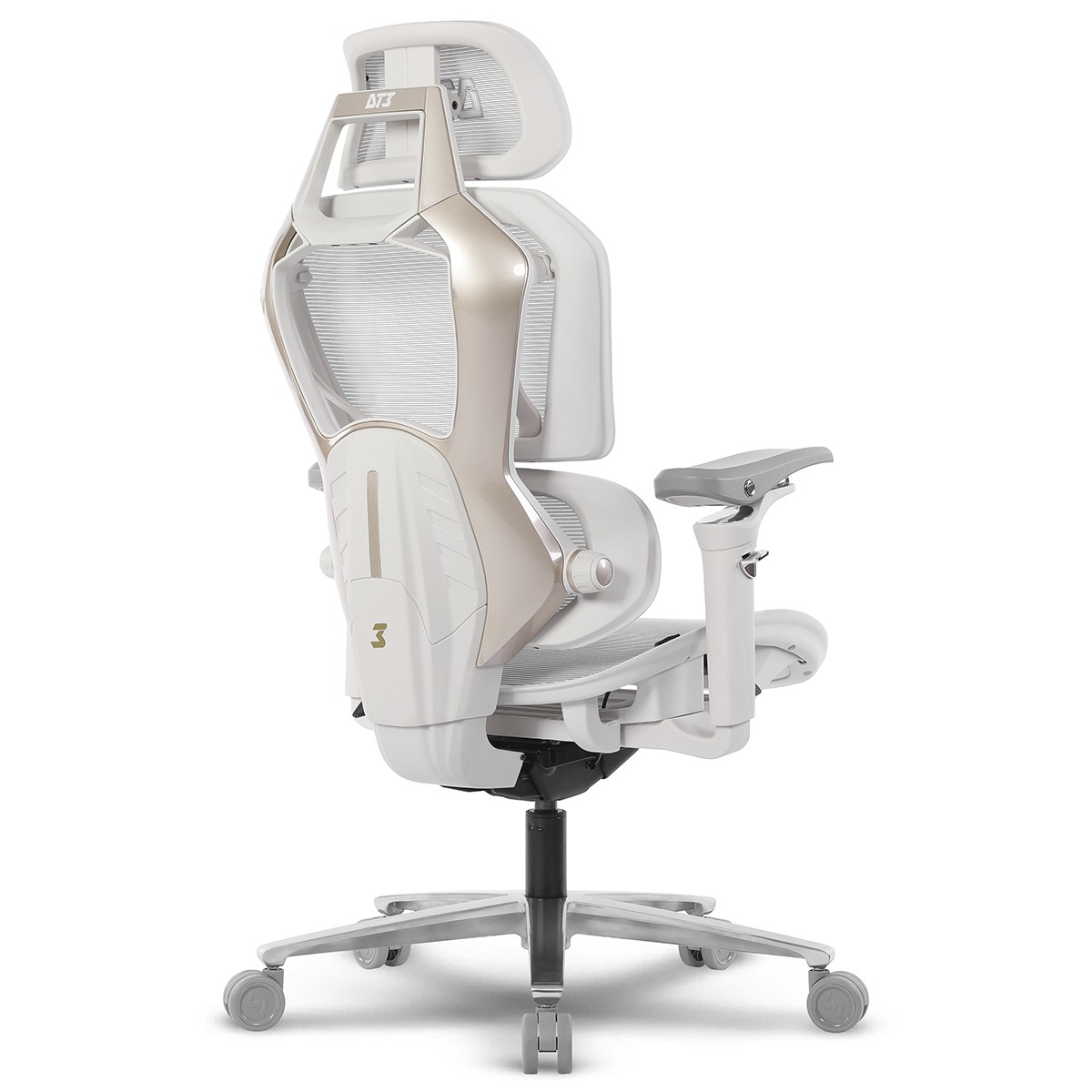 Cadeira Gamer DT3 Chrono, Ergonômica, Mesh, 5D, All White
