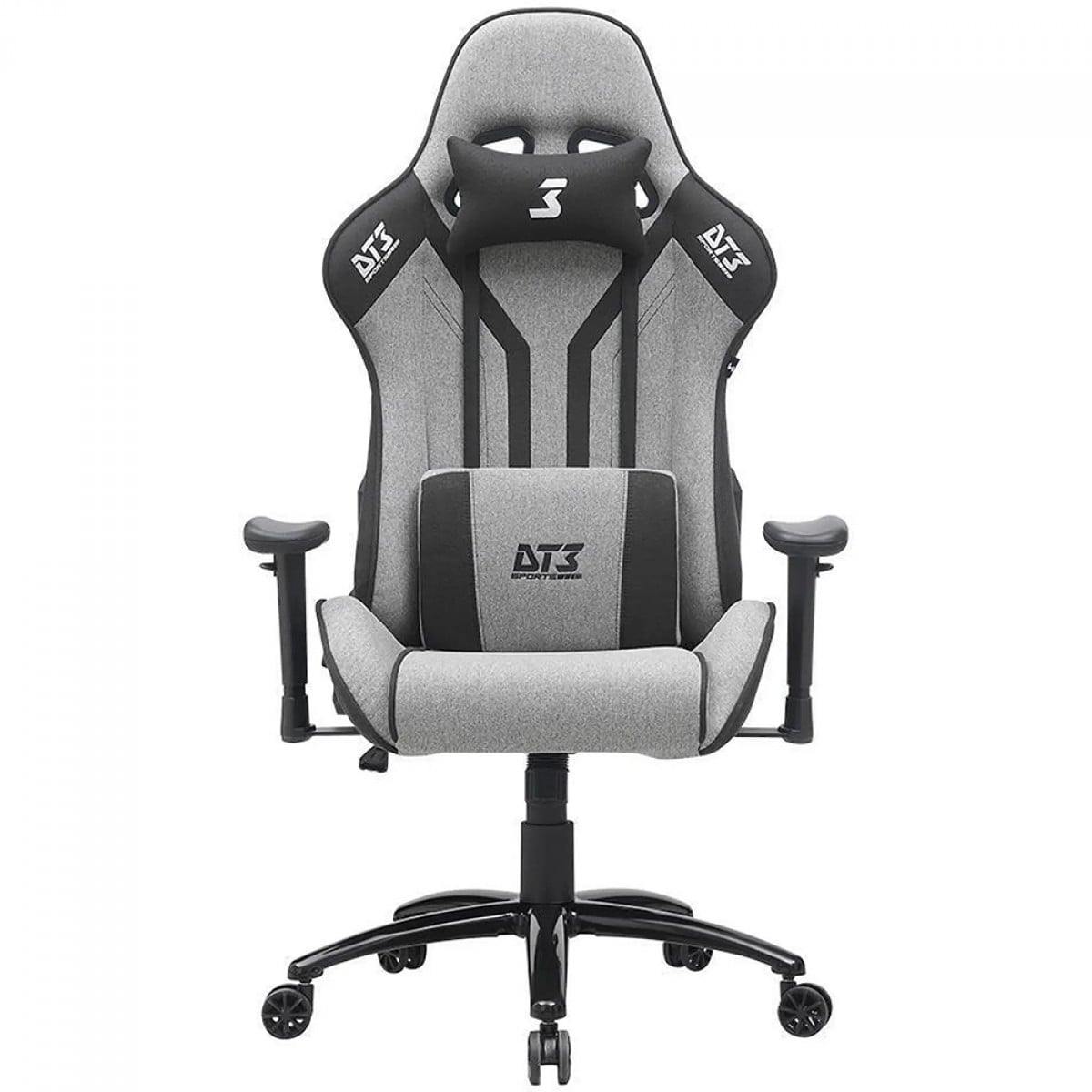 Cadeira Gamer DT3 Grigio, Ajustável, Tecido, Preto e Cinza, 13373-7