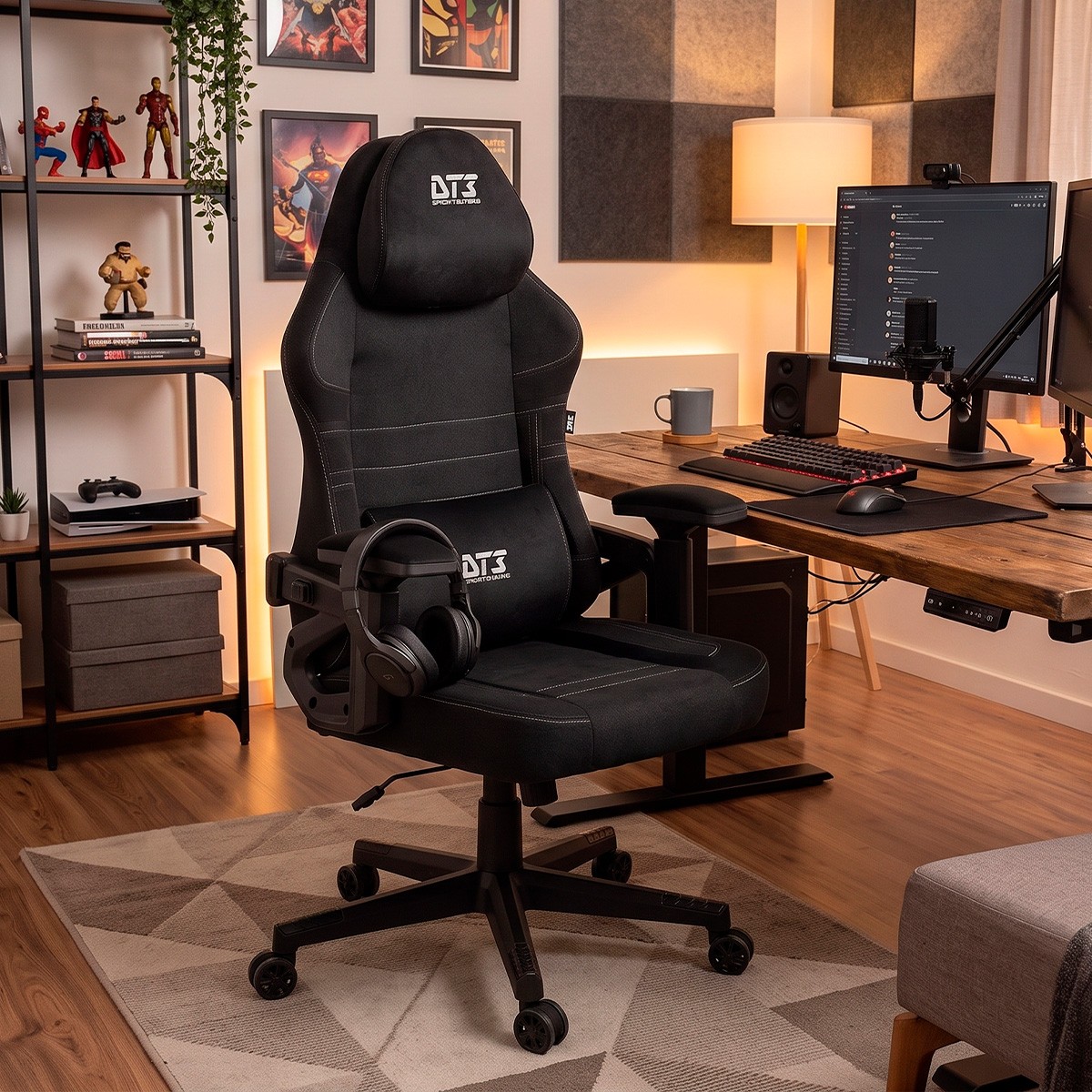 Cadeira Gamer DT3 GX, Ajustável, Tecido, Preto, 14151-2
