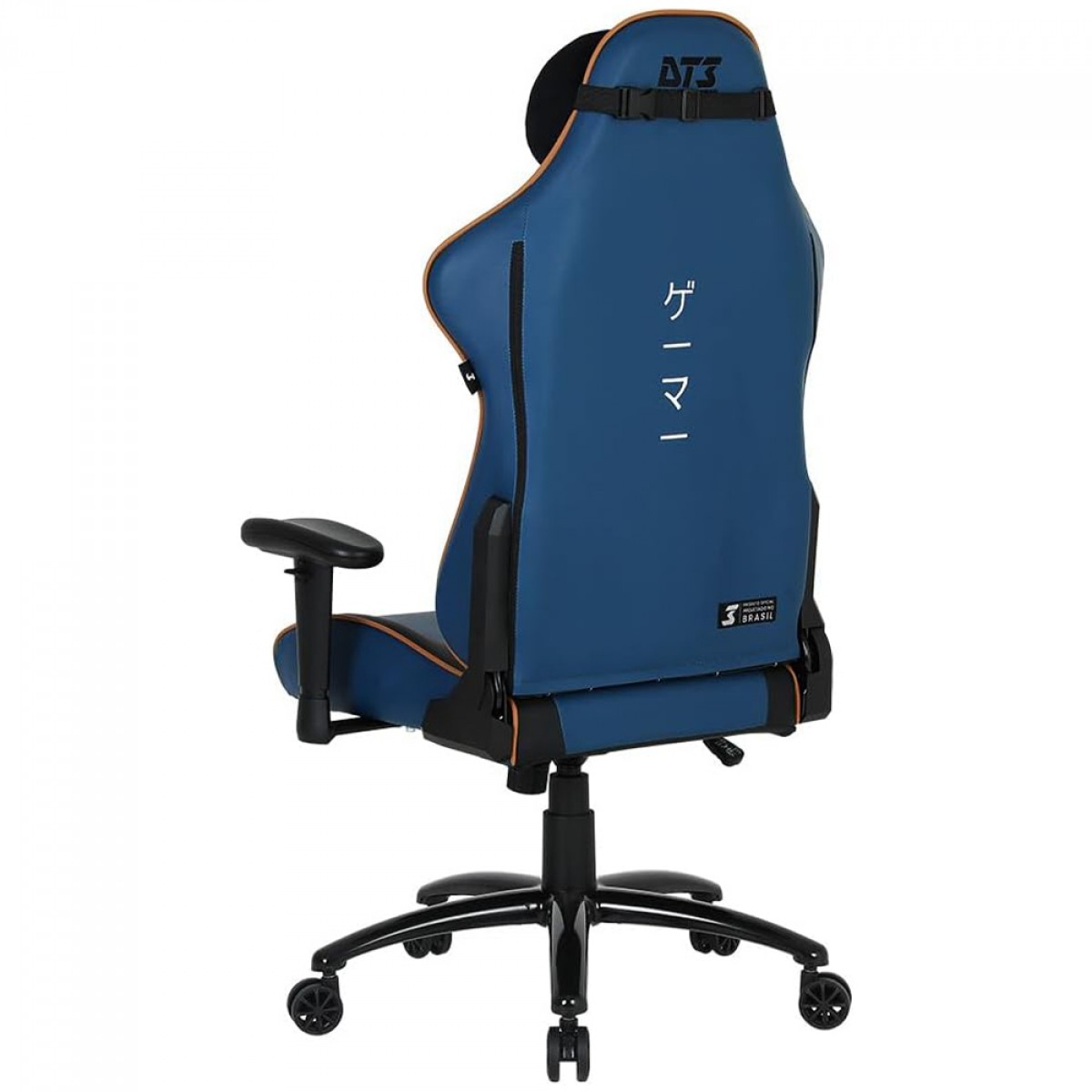 Cadeira Gamer DT3 Tanoshii v2, Ajustável, PU, Azul e Preto, 13435-6
