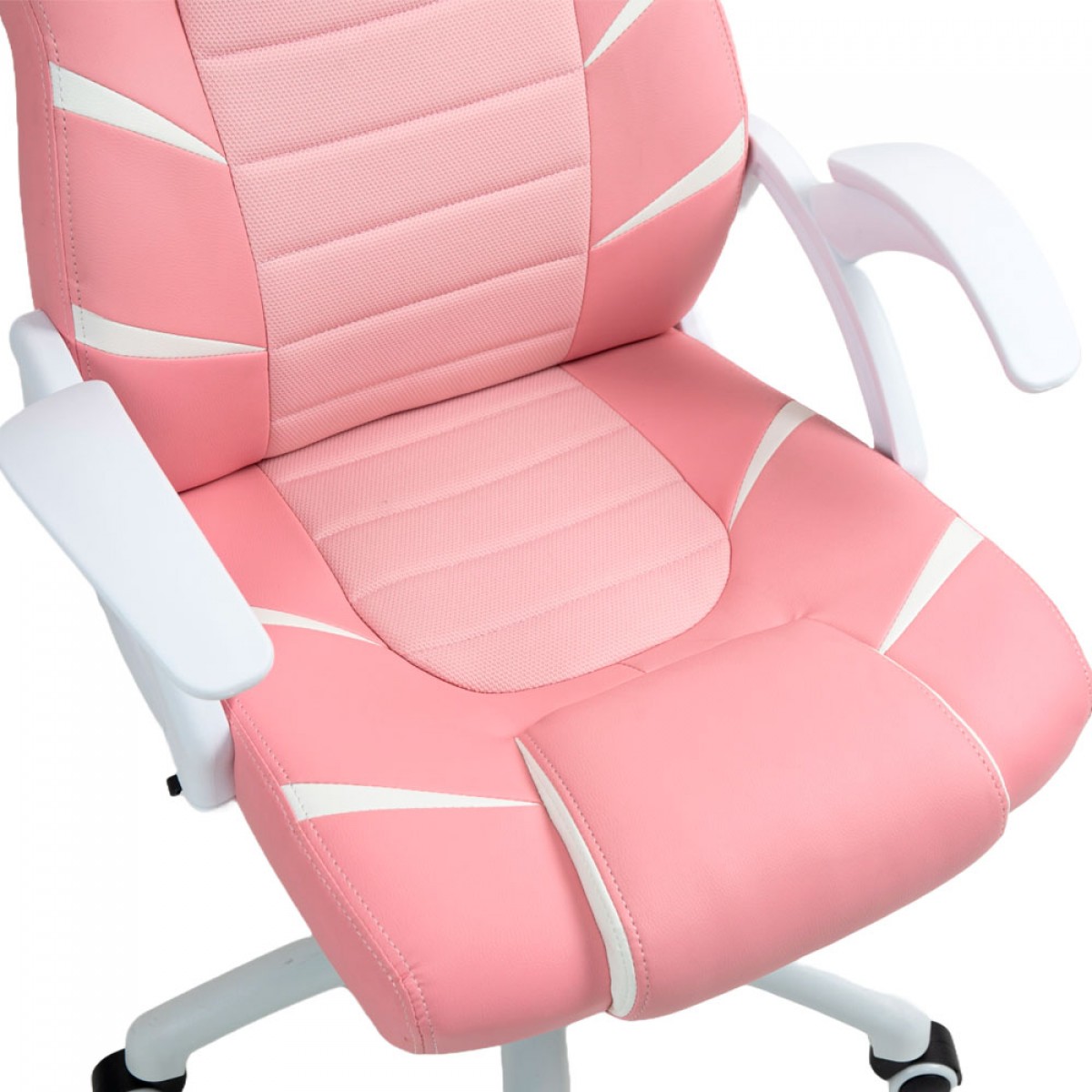 Cadeira Gamer Duex DX9002P, Ajustável, Rosa Com Branco, DX9002P