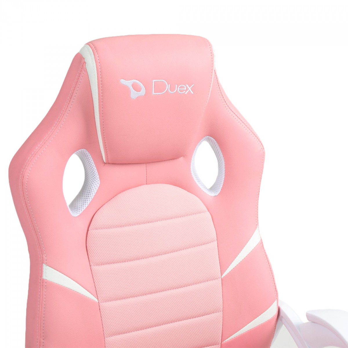 Cadeira Gamer Duex DX9002P, Ajustável, Rosa Com Branco, DX9002P