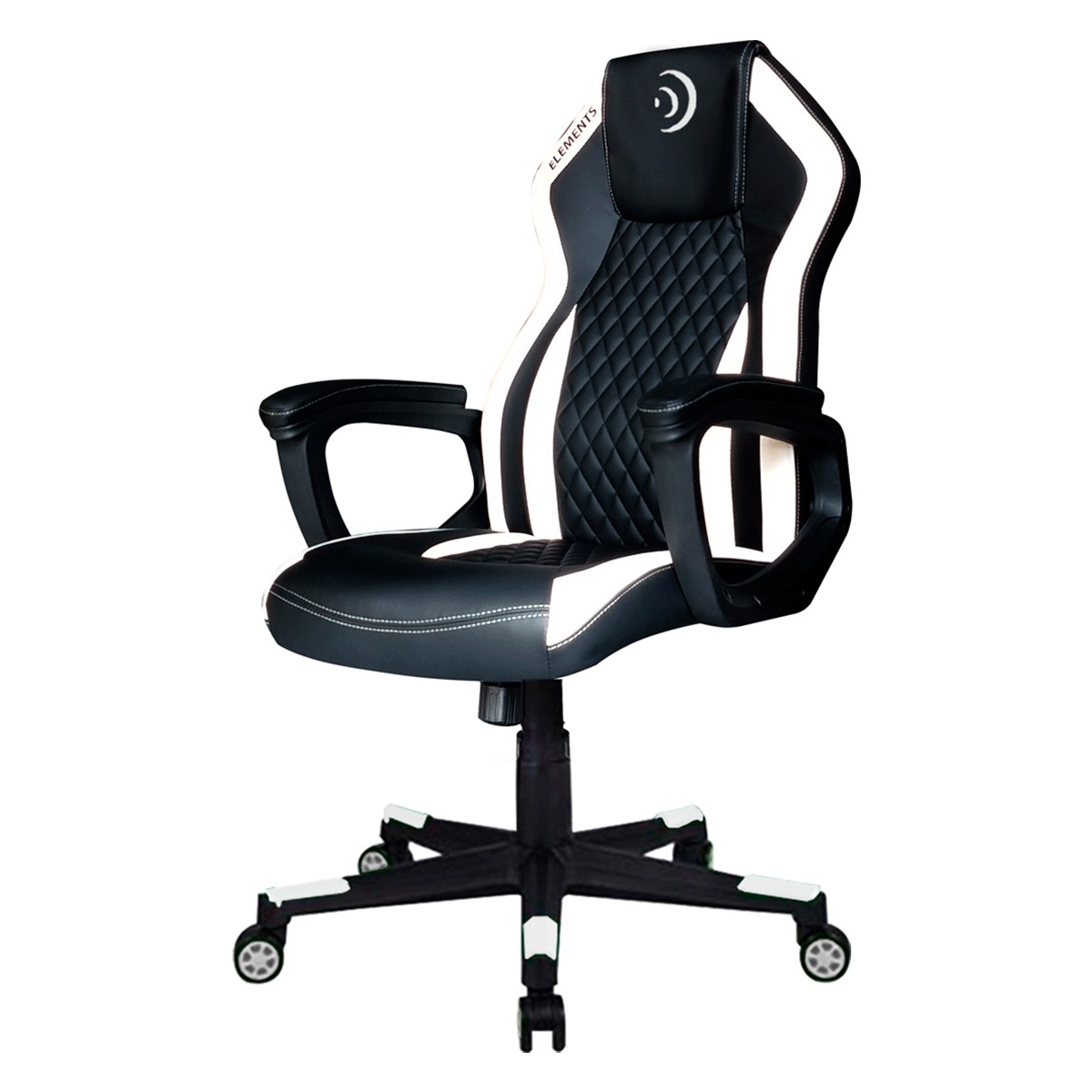 Cadeira Gamer Elements Elemental AER, Preto e Branco