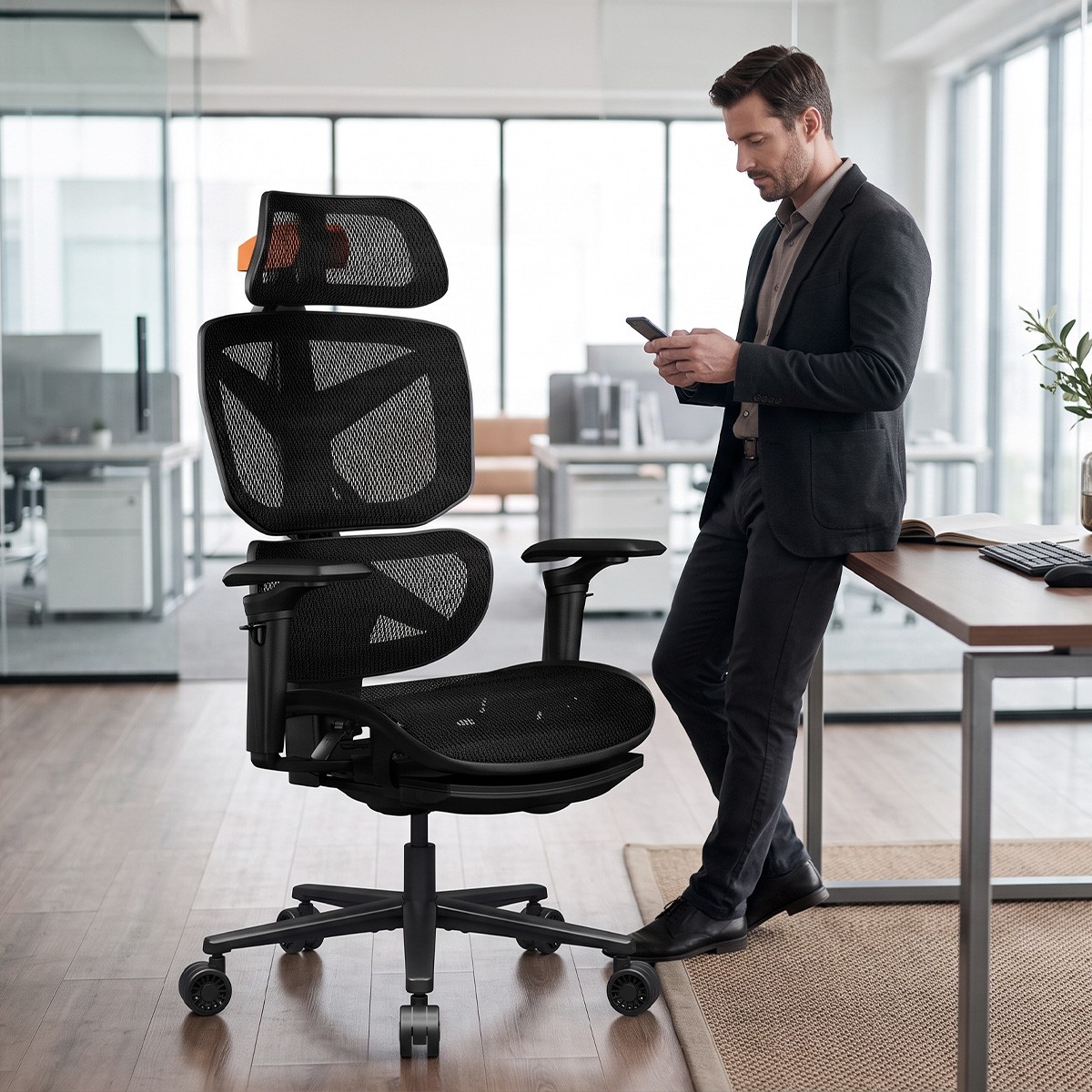 Cadeira Gamer Ergonômica Cougar Terminator Air, Reclinável, 3D, Mesh, Preto, 3MTARORB.0001