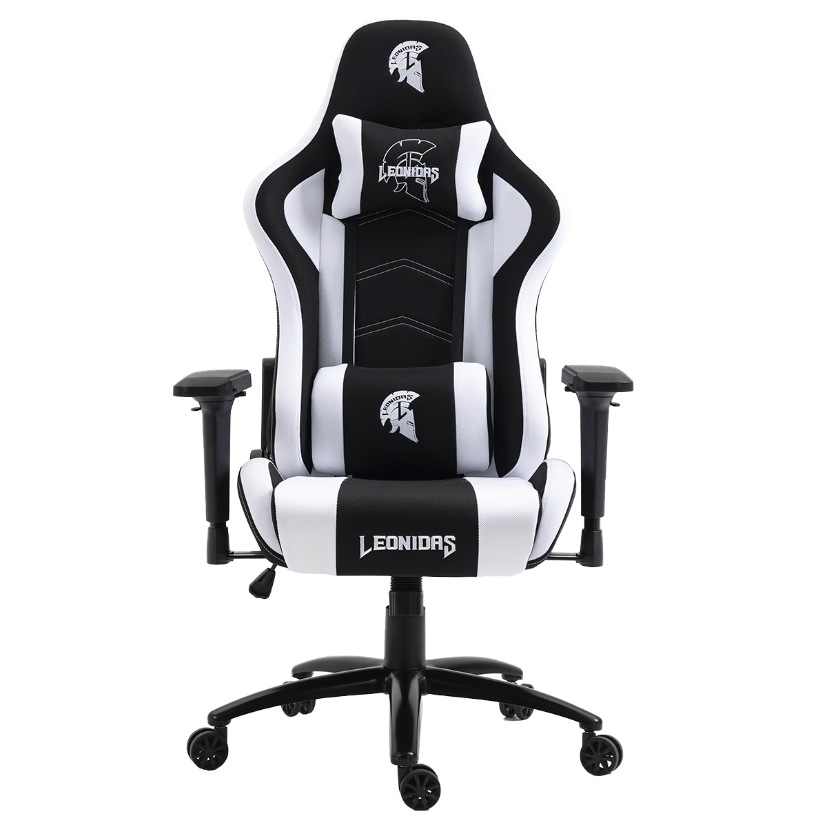 Cadeira Gamer Leonidas Spartan, Reclinável, Tecido, 4D, Preta e Branca