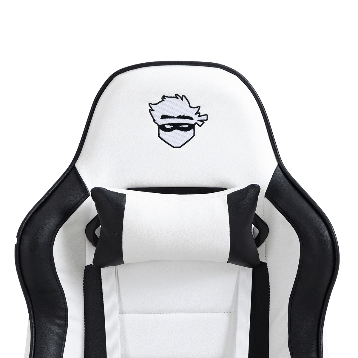 Cadeira Gamer Ninja Danzo, Reclinável, Branco e Preto