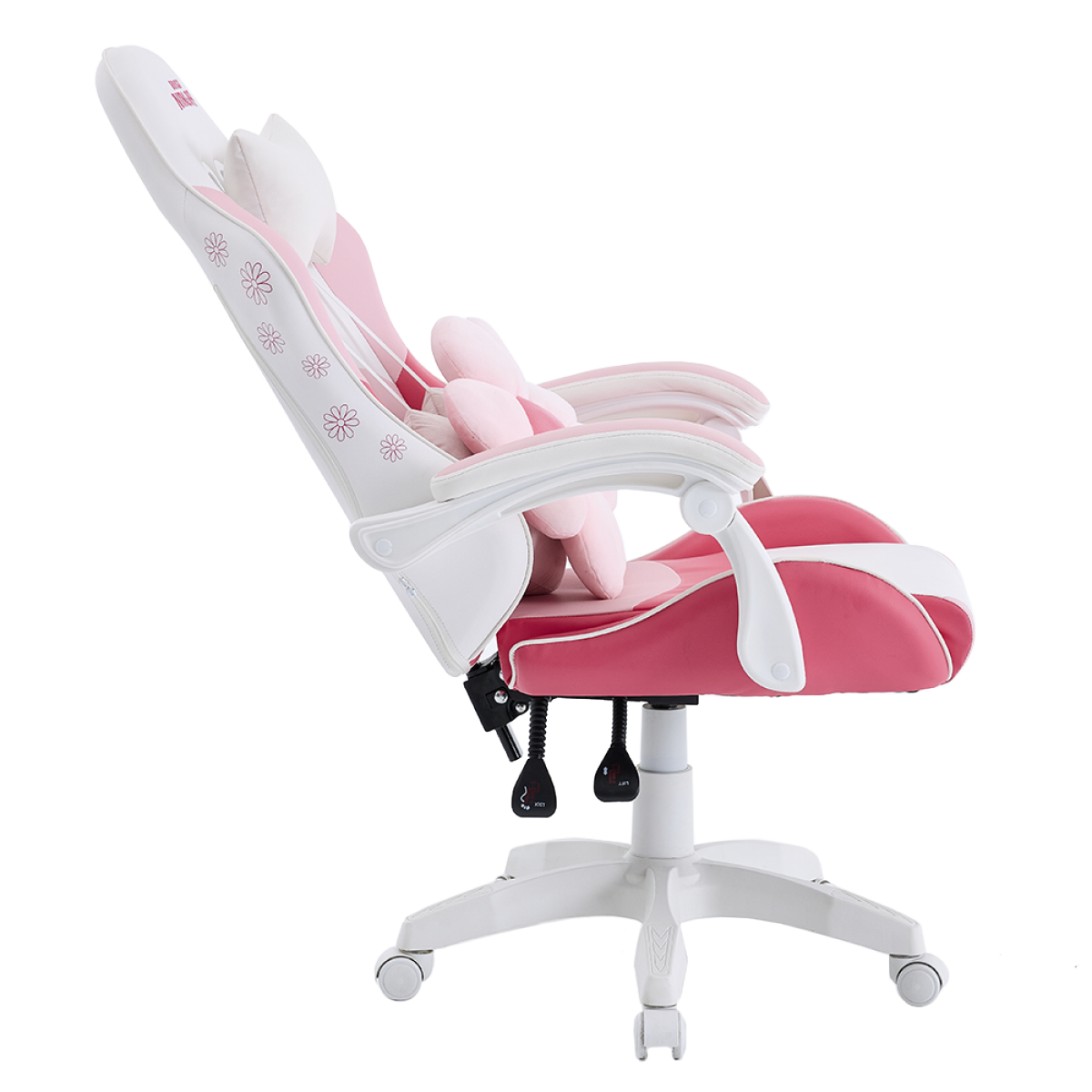 Cadeira Gamer Ninja Hana, Reclinável, Branca e Rosa, GN-CH-HNR0DPWL