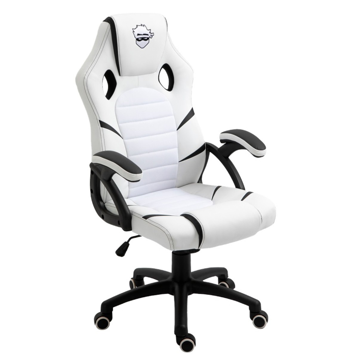 Cadeira Gamer Ninja Hiryu, Branco e Preto