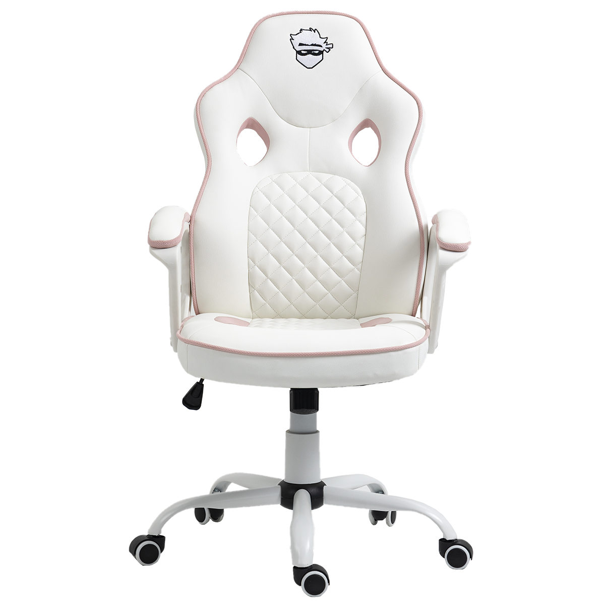 Cadeira Gamer Ninja Kaeru, Branco e Rosa
