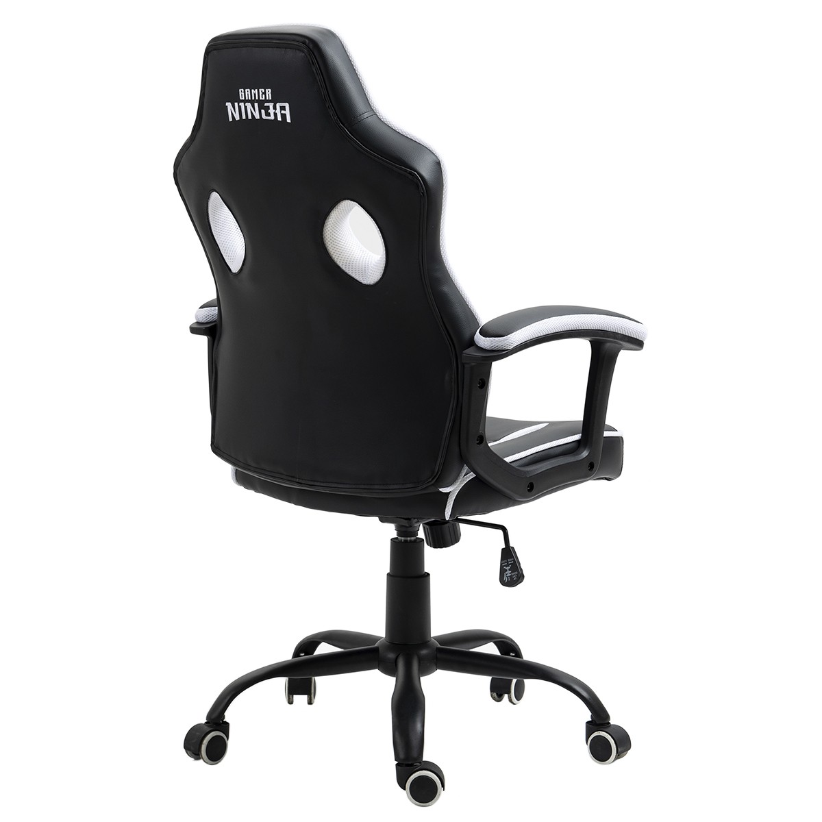 Cadeira Gamer Ninja Kaeru, Preto e Branco