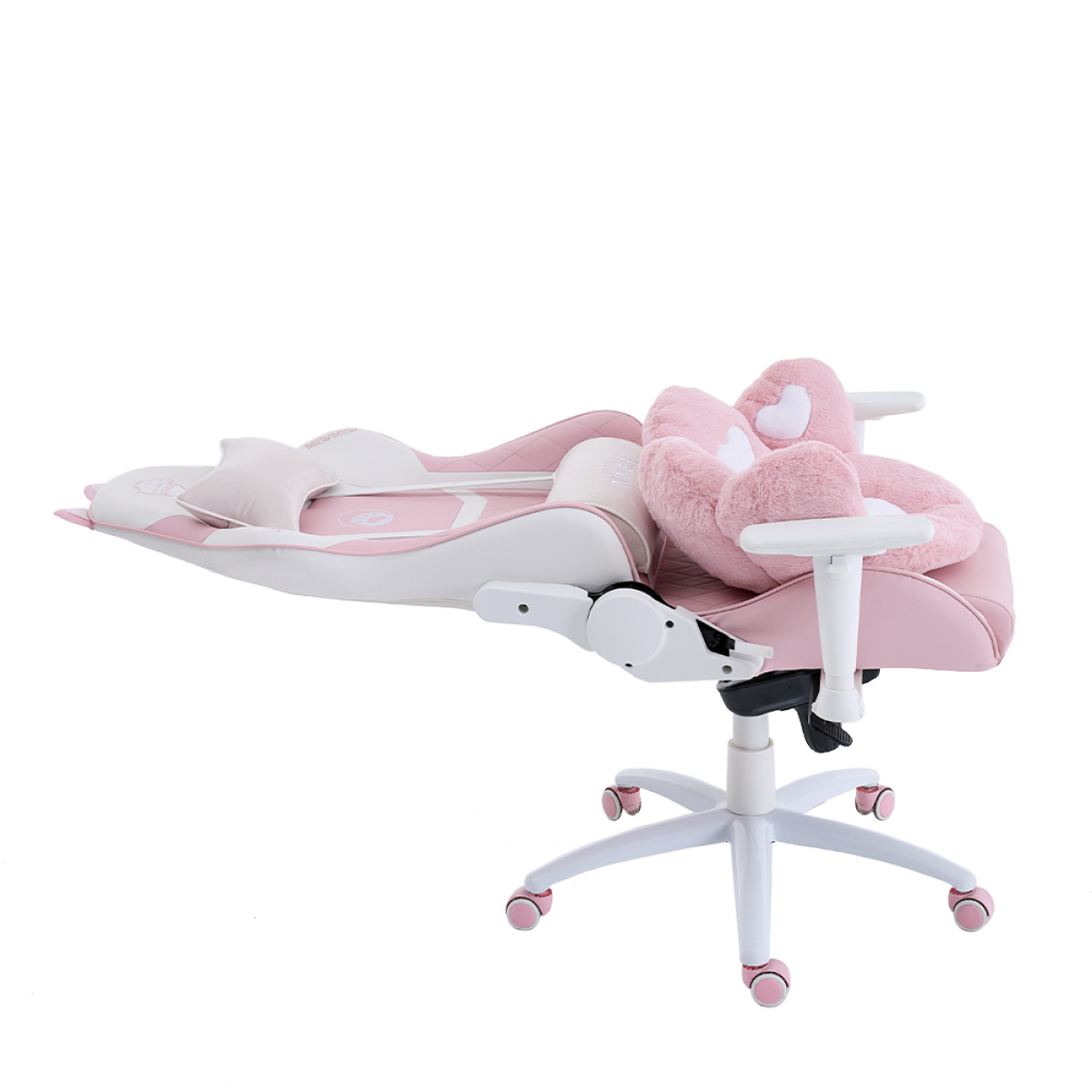 Cadeira Gamer Ninja MewMew Pro Edition, Reclinável, 2D, Rosa e Branco, GN-CH-MPR2DPWL