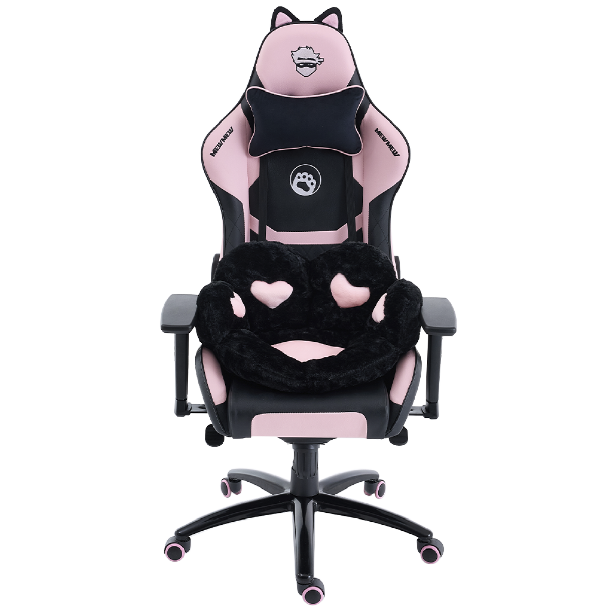 Cadeira Gamer Ninja MewMew Pro Edition, Reclinável, 3D, Black e Pink, GN-CH-MPR3DBPL