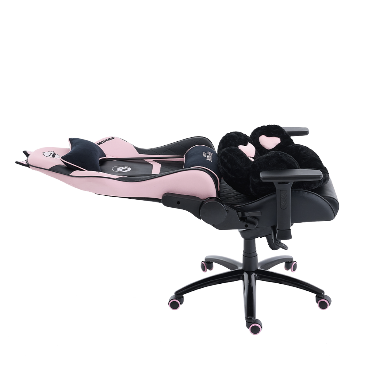 Cadeira Gamer Ninja MewMew Pro Edition, Reclinável, 3D, Black e Pink, GN-CH-MPR3DBPL