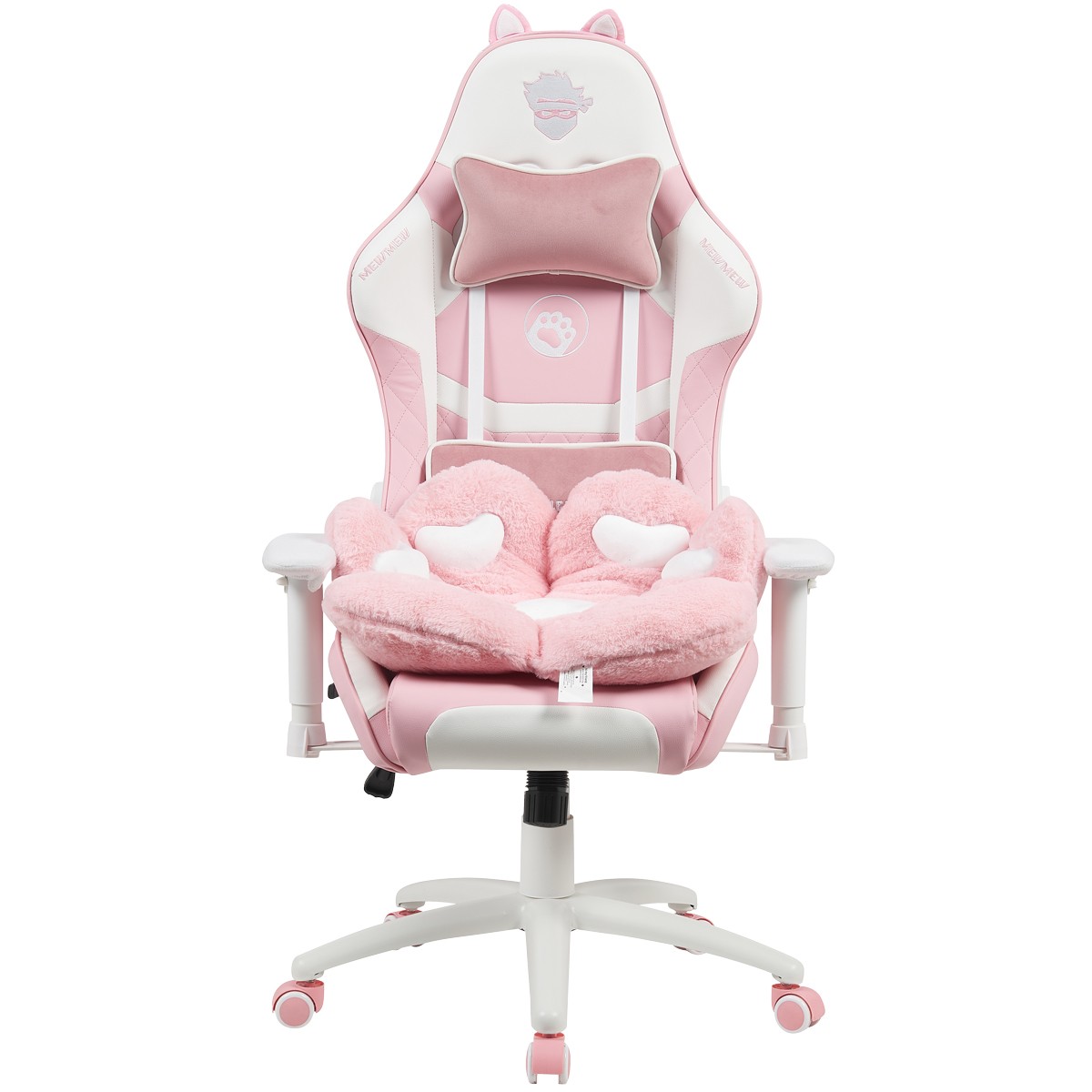 Cadeira Gamer Ninja MewMew Pro Edition, Reclinável, 3D, Rosa e Branco, GN-CH-MPR3DPWL