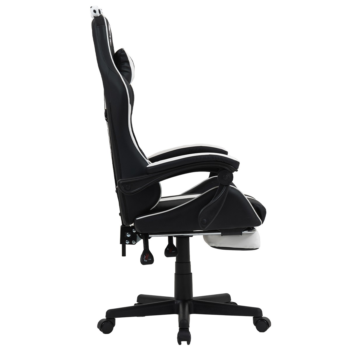 Cadeira Gamer Ninja Ming, Massageadora, Reclinável, Preto e Branco, GN-CH-MG0DBWL