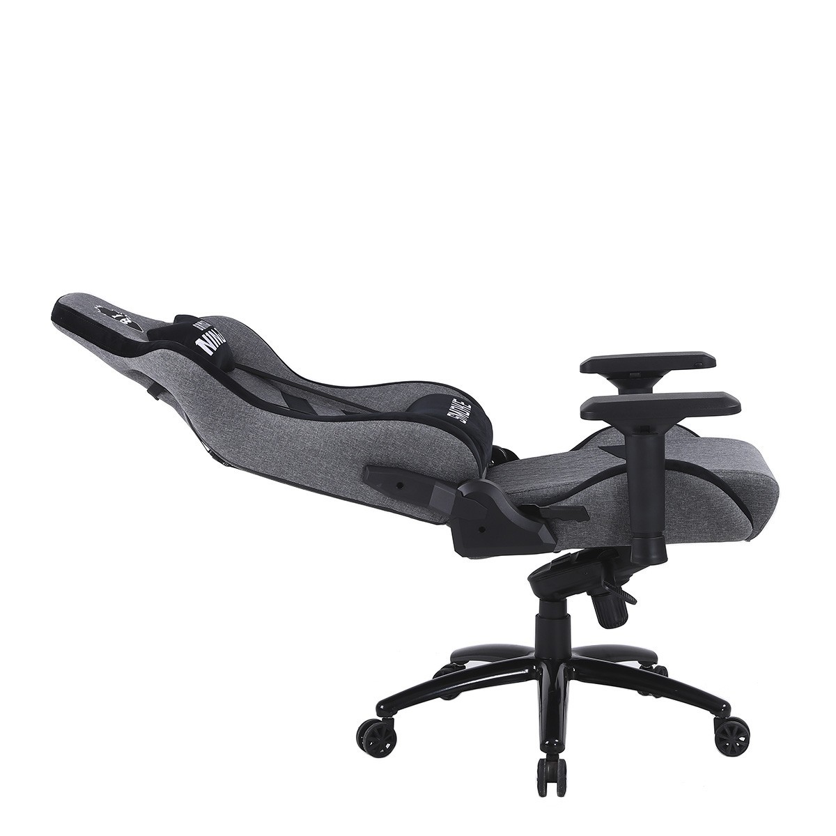 Cadeira Gamer Ninja Smoke, Reclinável, Tecido, 4D, Cinza E Preto
