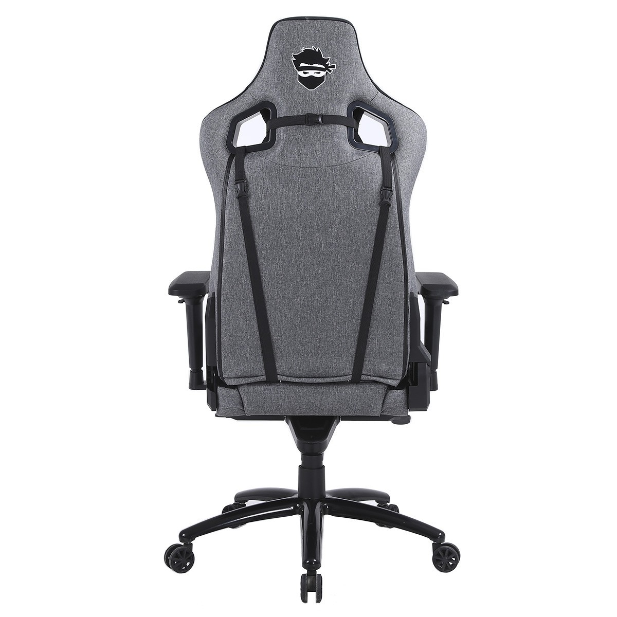 Cadeira Gamer Ninja Smoke, Reclinável, Tecido, 4D, Cinza E Preto