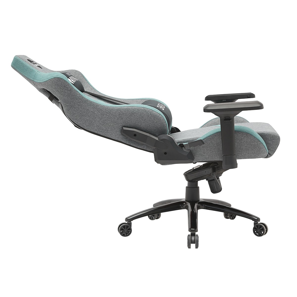 Cadeira Gamer Ninja Smoke, Reclinável, Tecido, 4D, Cinza E Verde