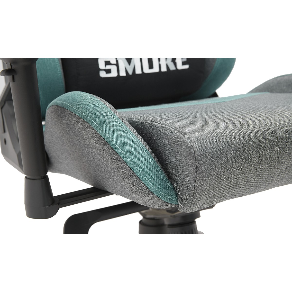 Cadeira Gamer Ninja Smoke, Reclinável, Tecido, 4D, Cinza E Verde