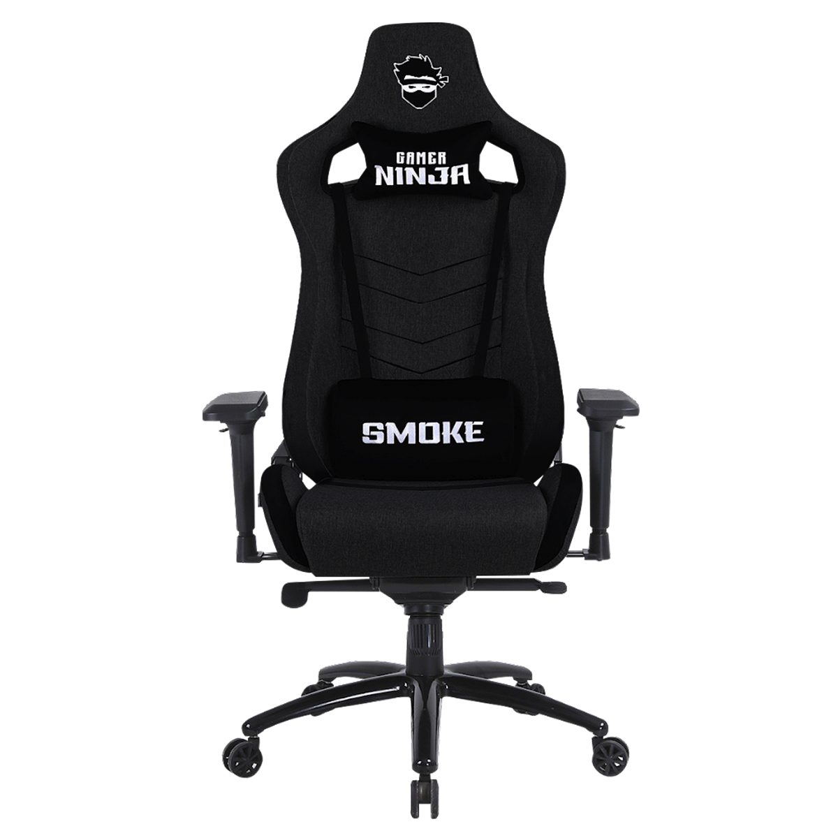 Cadeira Gamer Ninja Smoke, Reclinável, Tecido, 4D, Preto