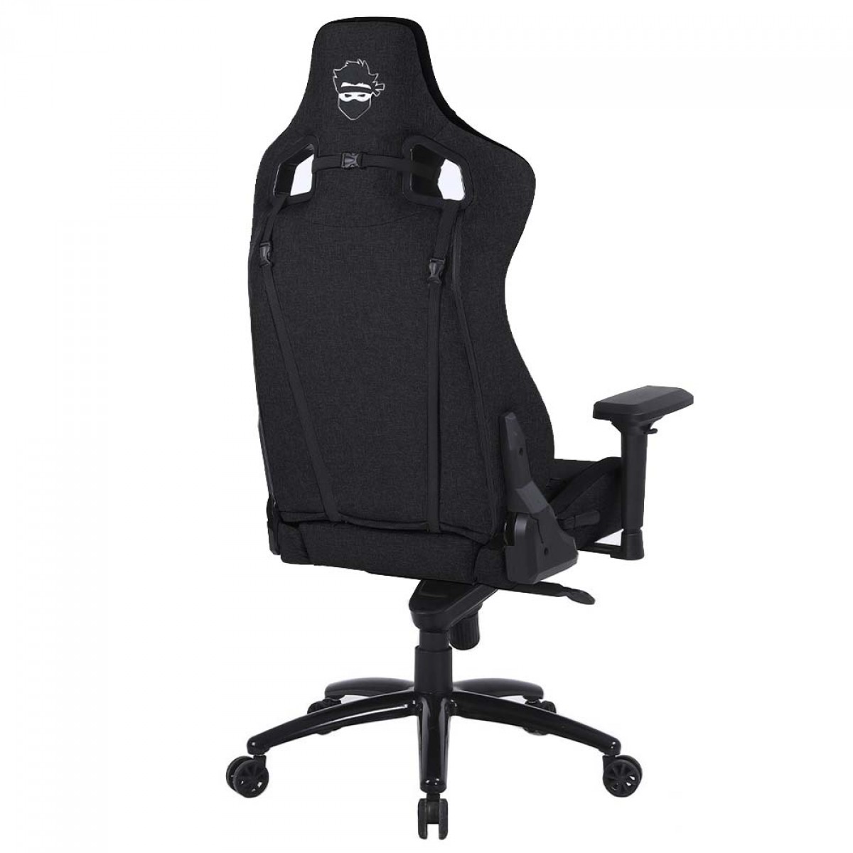 Cadeira Gamer Ninja Smoke, Reclinável, Tecido, 4D, Preto