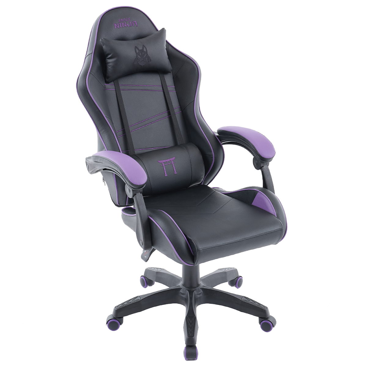 Cadeira Gamer Ninja Yako, Reclinável, Preta e Roxa, GN-CH-YKR0DBPL