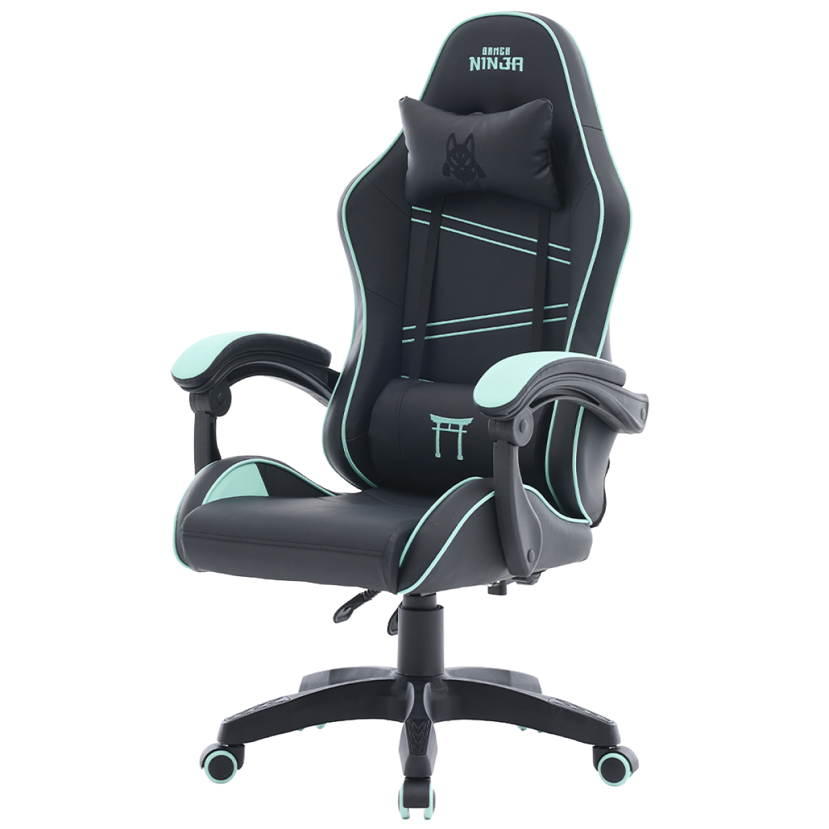 Cadeira Gamer Ninja Yako, Reclinável, Preta e Verde, GN-CH-YKR0DBGL