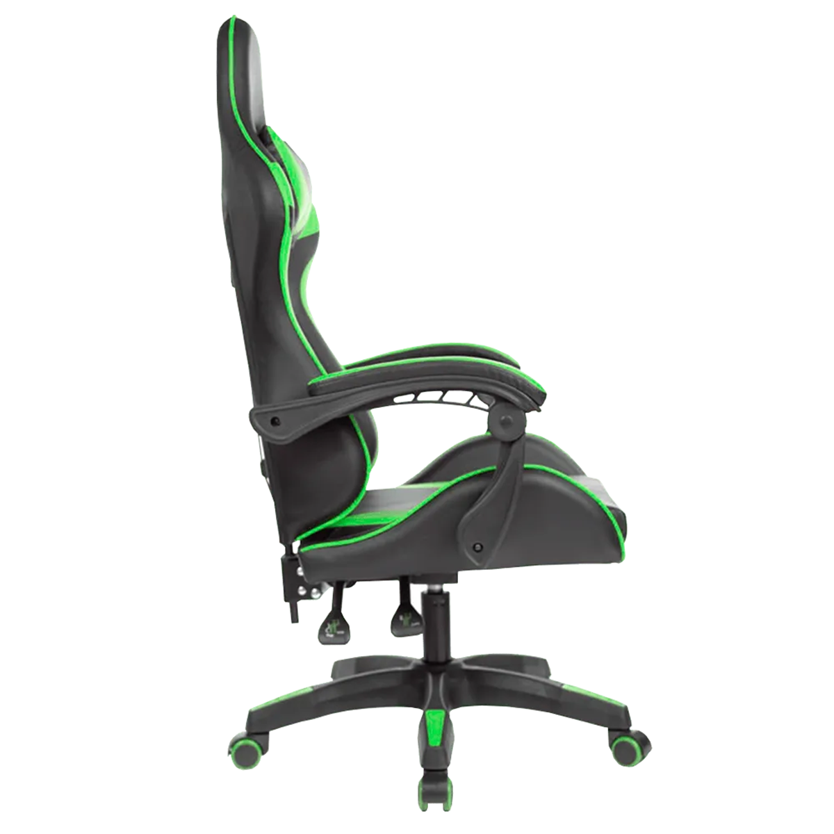 Cadeira Gamer PCTop Strike, Reclinável, Preto e Verde, Suporta Até 120KG