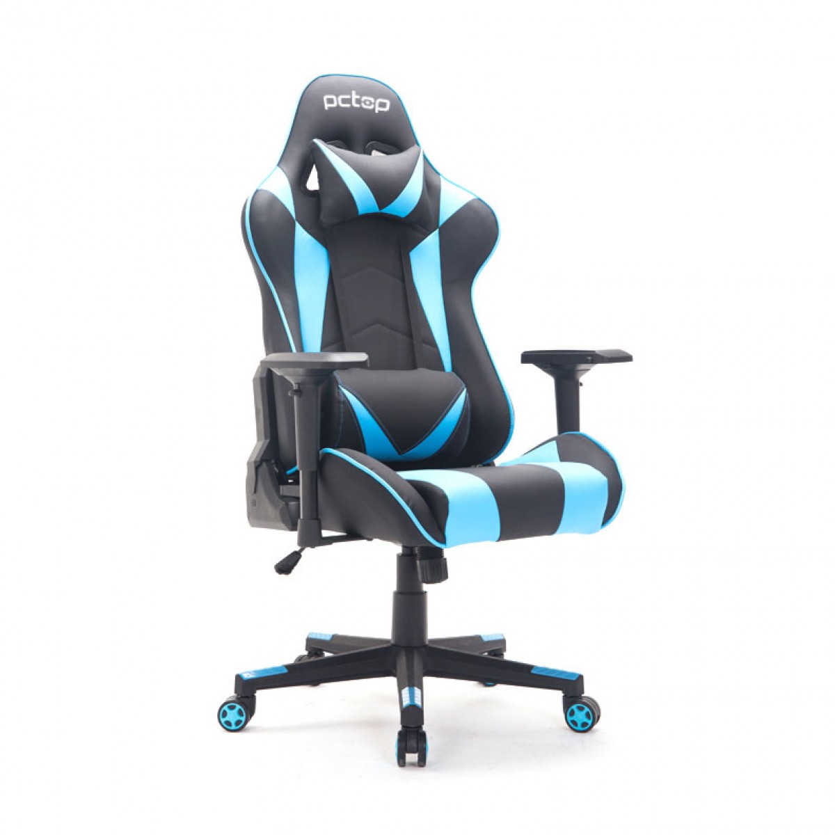 Cadeira Gamer PCTop Top 1022, Reclinável, Black/Blue