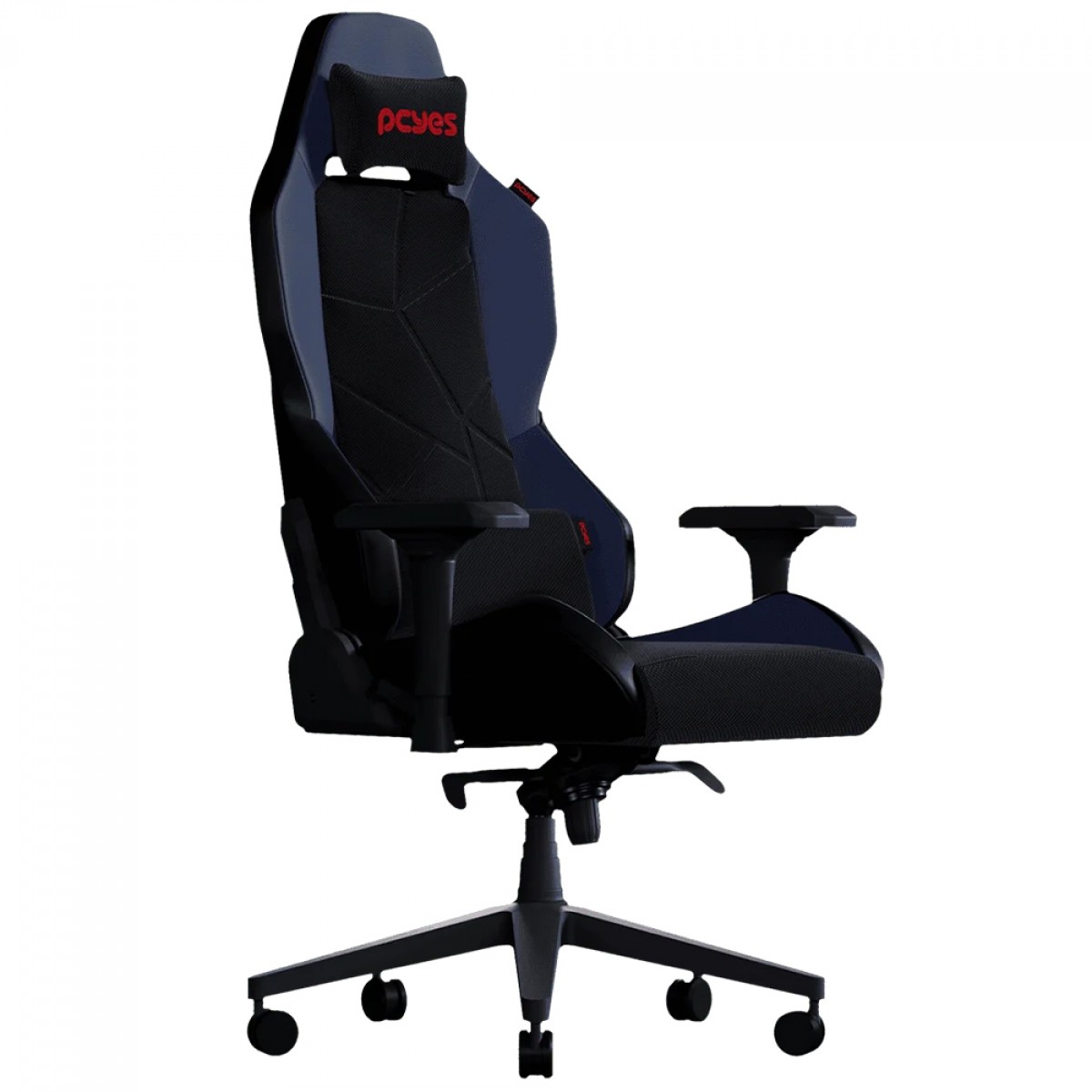 Cadeira Gamer PCYes Sentinel Colbat Blue, Ajustável, Reclinável, 4D, Tecido e PU, Preto e Azul, PCSTL-AZ